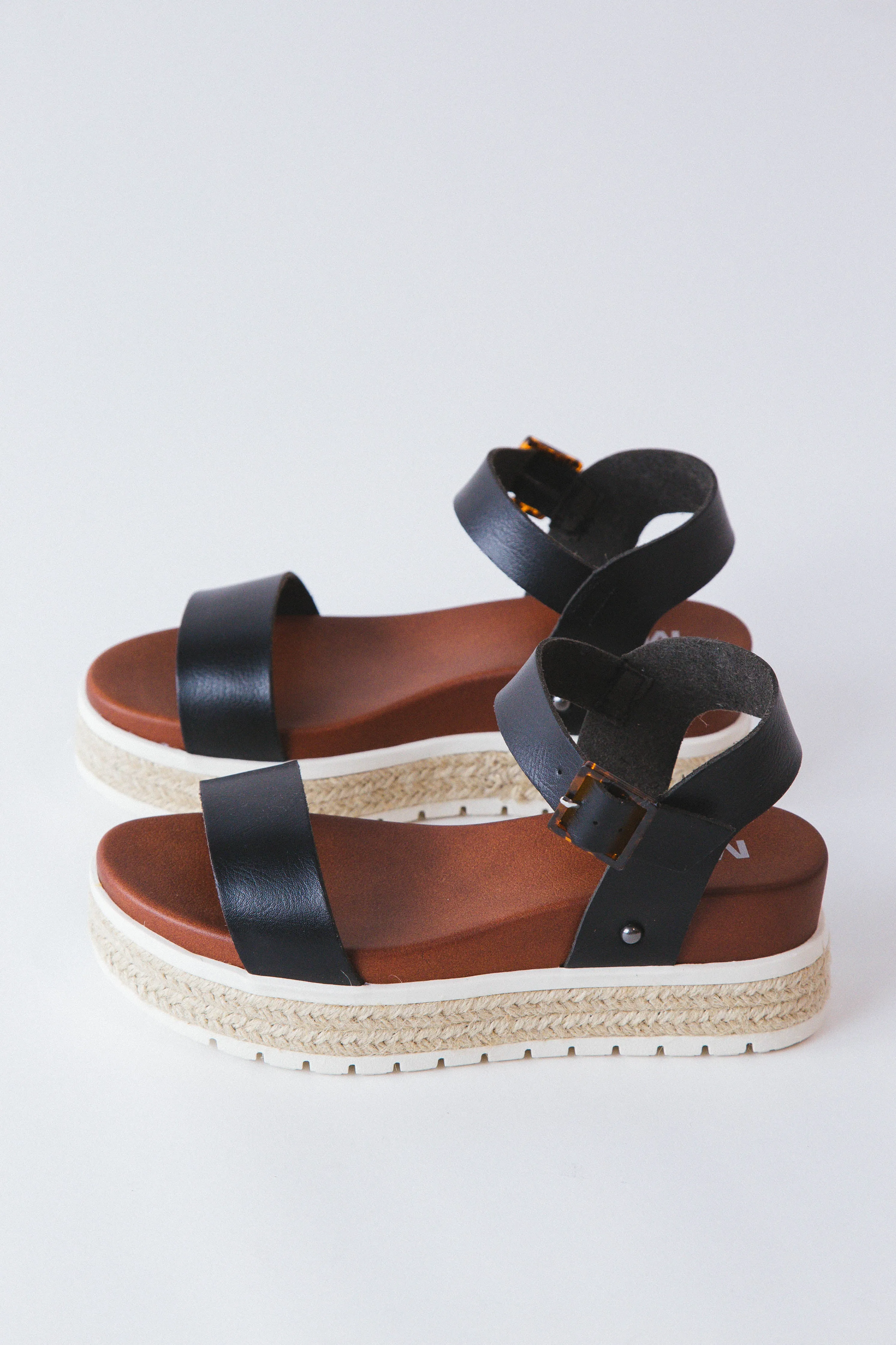 Kiera Platform Espadrille Sandal, Black sold by North & Main Clothing Company