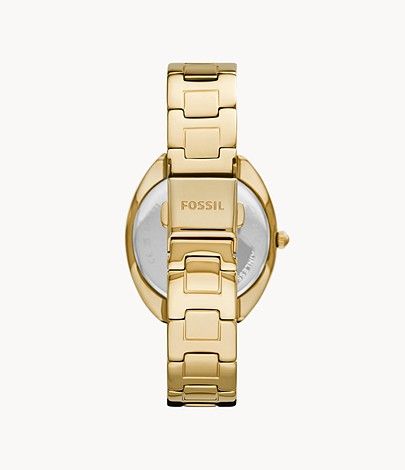 Gabby Three-Hand Date Gold-Tone Stainless Steel Watch, Gold | FOSSIL sold by North & Main Clothing Company product image thumbnail 2
