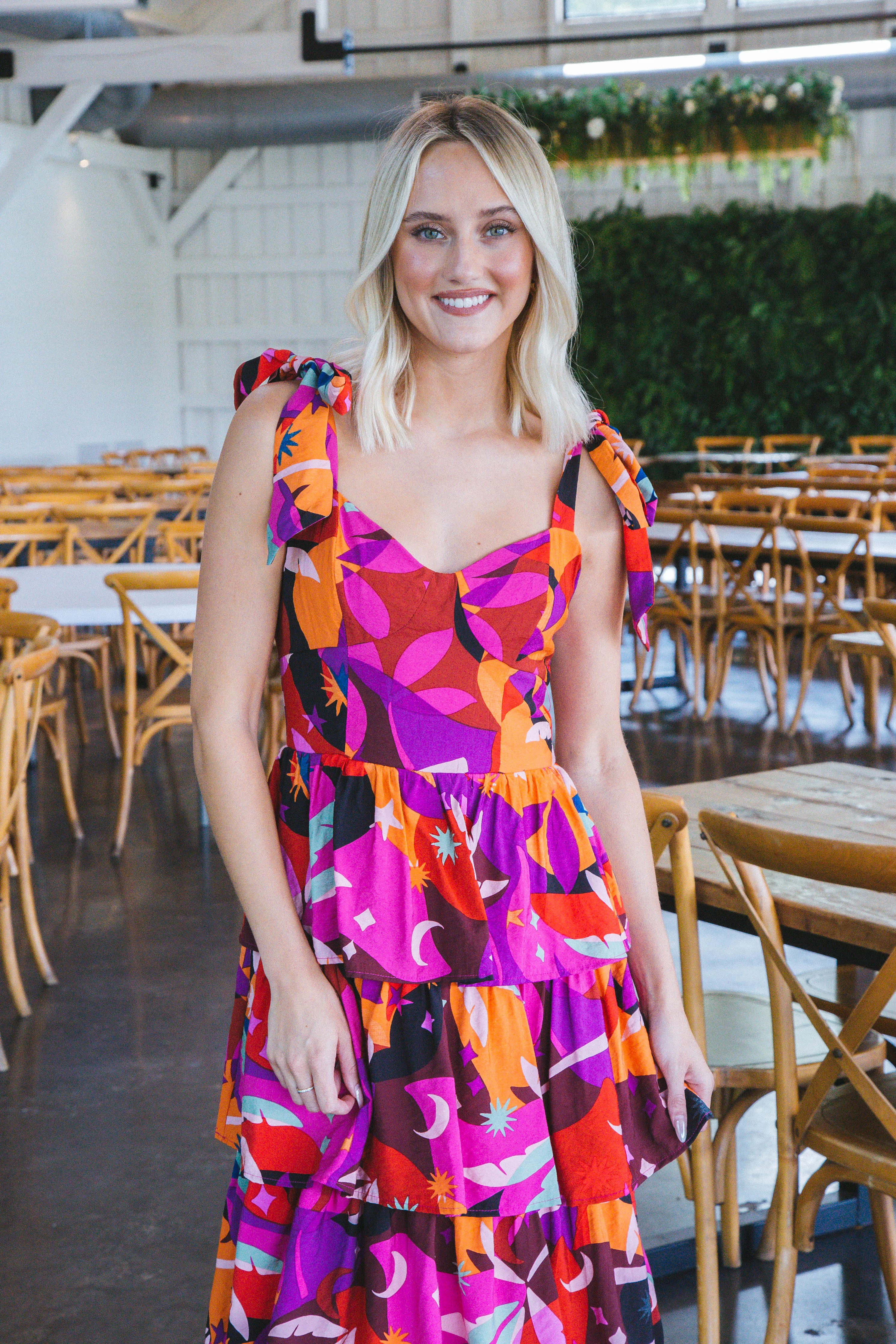 Delilah Tiered Midi Dress, Multi sold by North & Main Clothing Company product image thumbnail 3