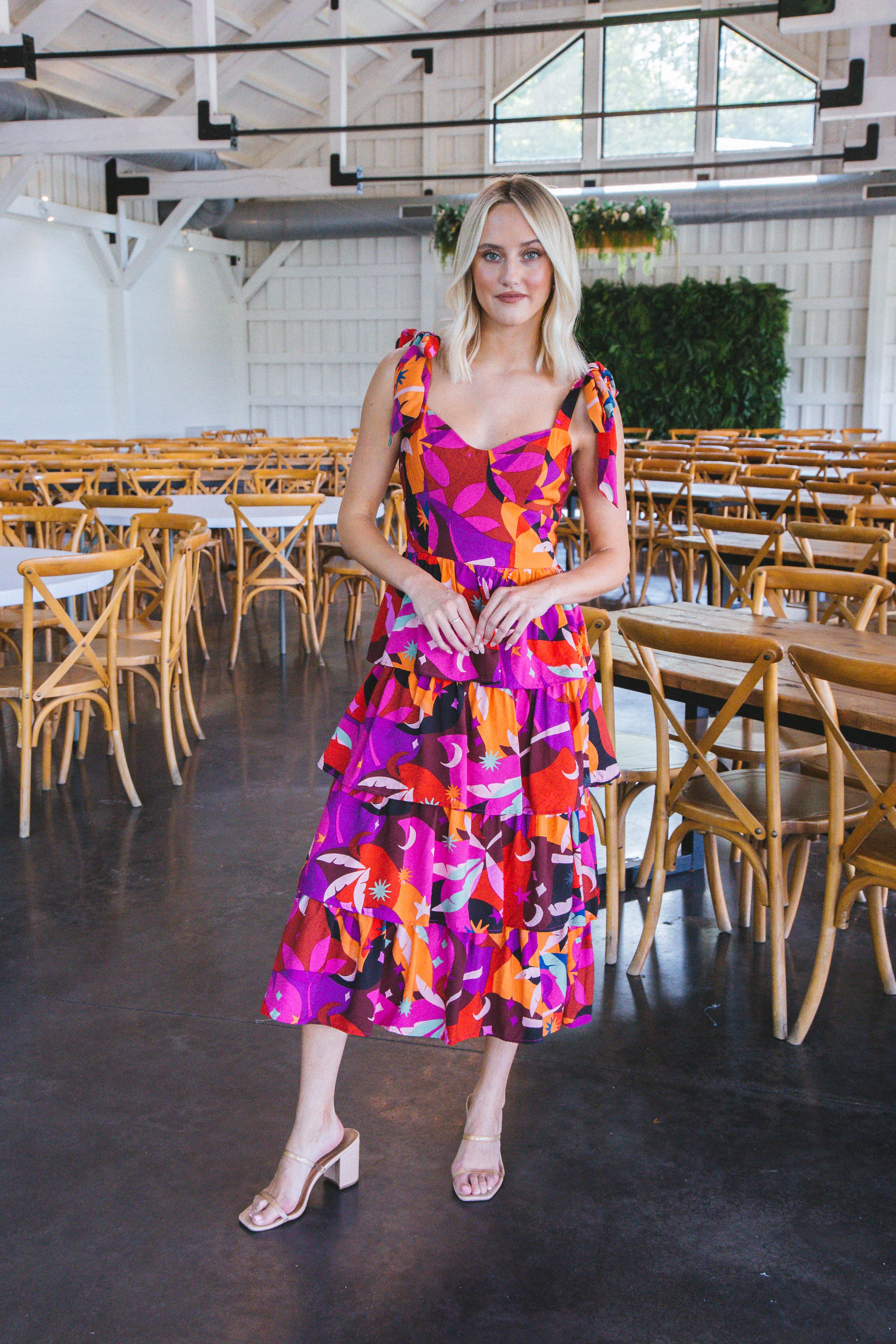 Delilah Tiered Midi Dress, Multi sold by North & Main Clothing Company product image thumbnail 5