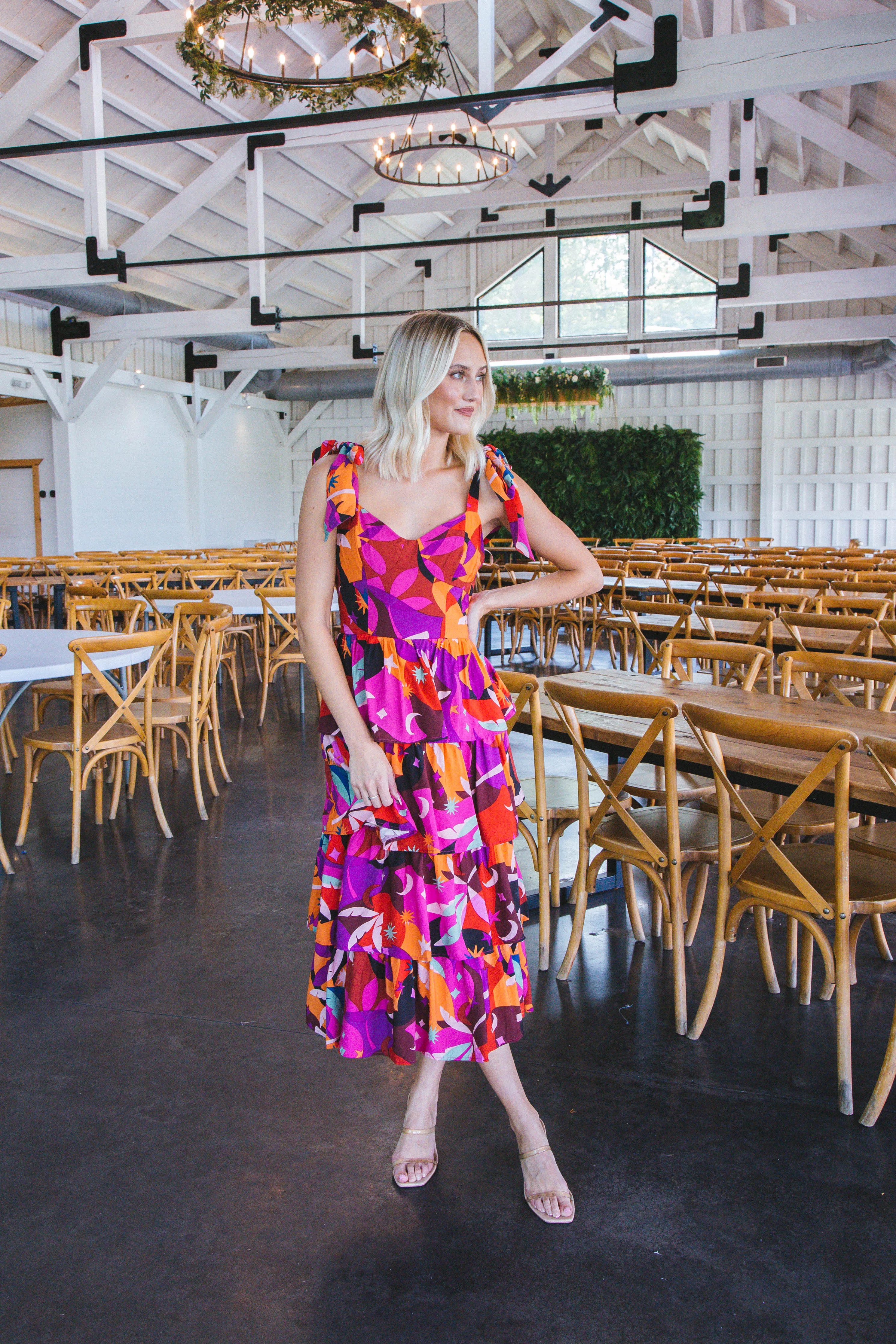 Delilah Tiered Midi Dress, Multi sold by North & Main Clothing Company product image thumbnail 4