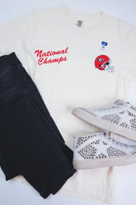 Georgia National Champs Tee, Off White | Charlie Southern sold by North & Main Clothing Company