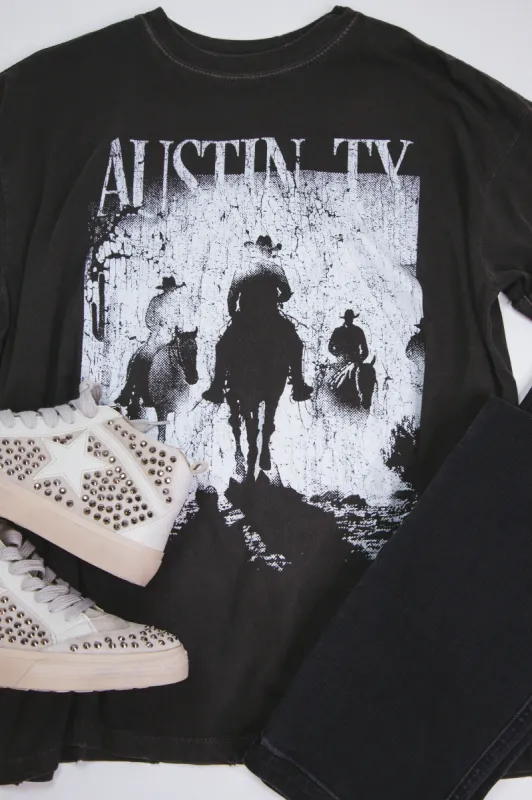 Austin Texas Tee, Vintage Black | Girl Dangerous sold by North & Main Clothing Company