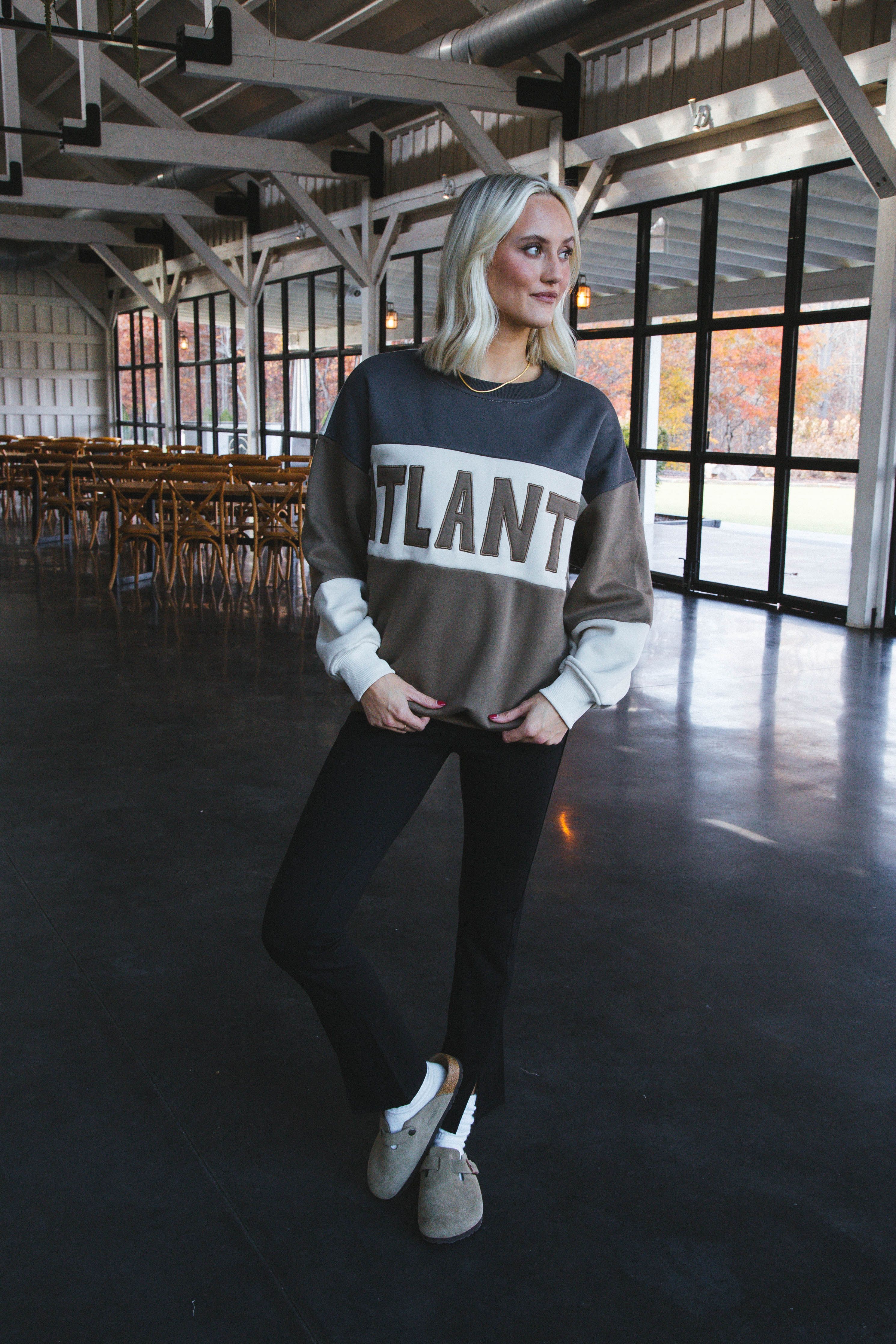 Atlanta Colorblock Sweatshirt, Charcoal sold by North & Main Clothing Company product image thumbnail 2