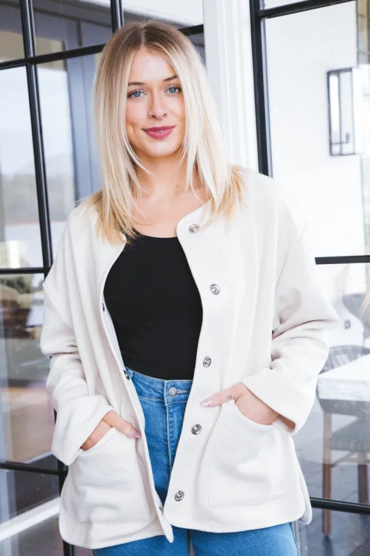 Paris Knit Jacket, Eco Natural | Sanctuary sold by North & Main Clothing Company