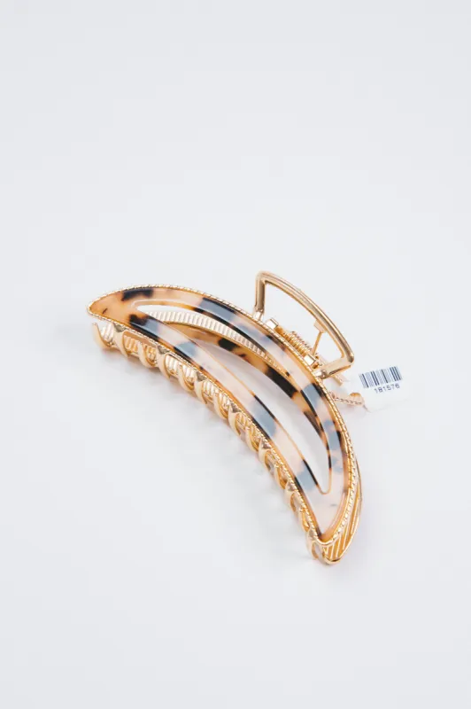 Hayes Hair Clip, Light Tortoise made by North & Main Clothing Company