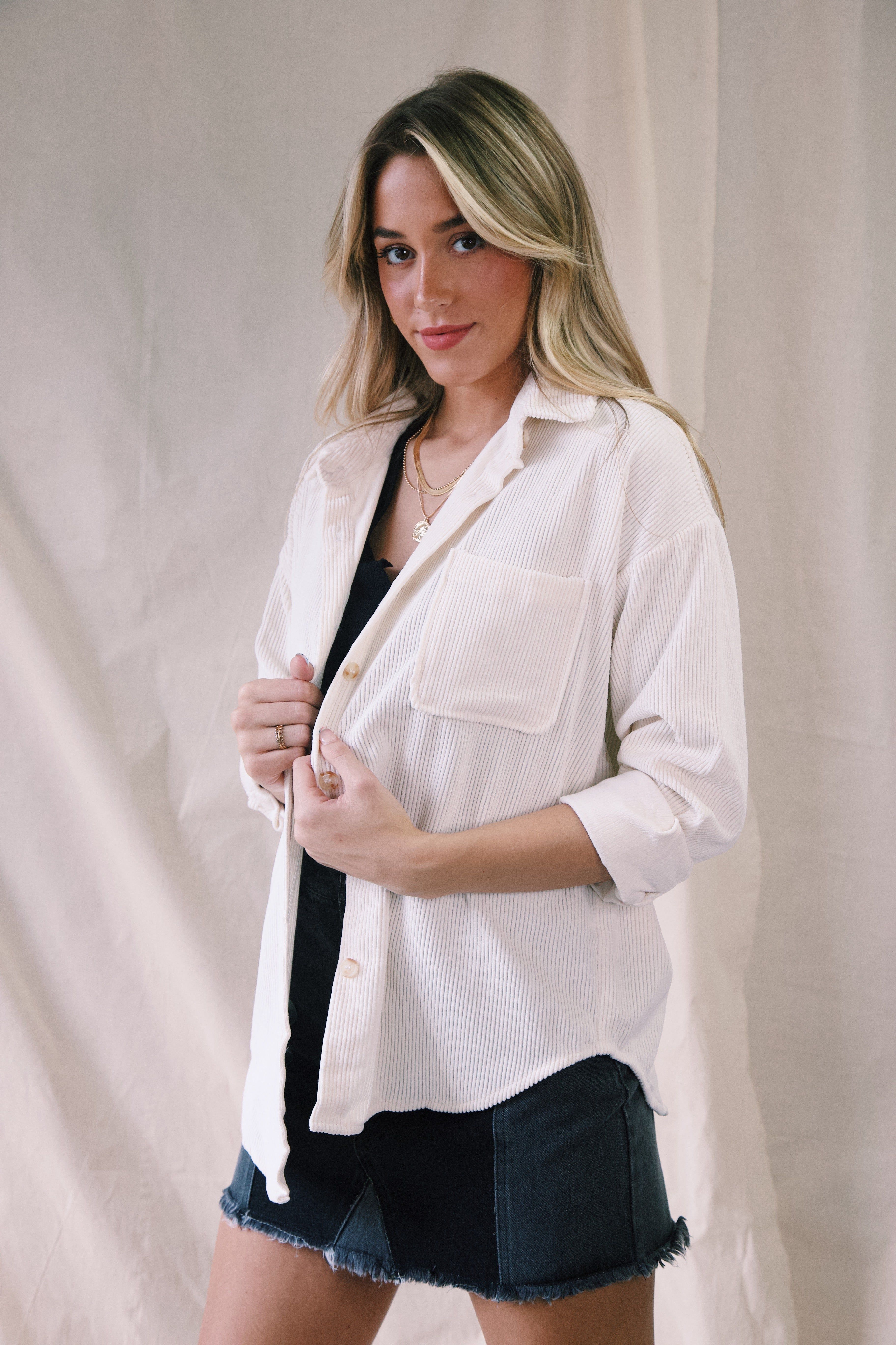 Cooling Off Corduroy Shirt, Off White sold by North & Main Clothing Company product image thumbnail 16