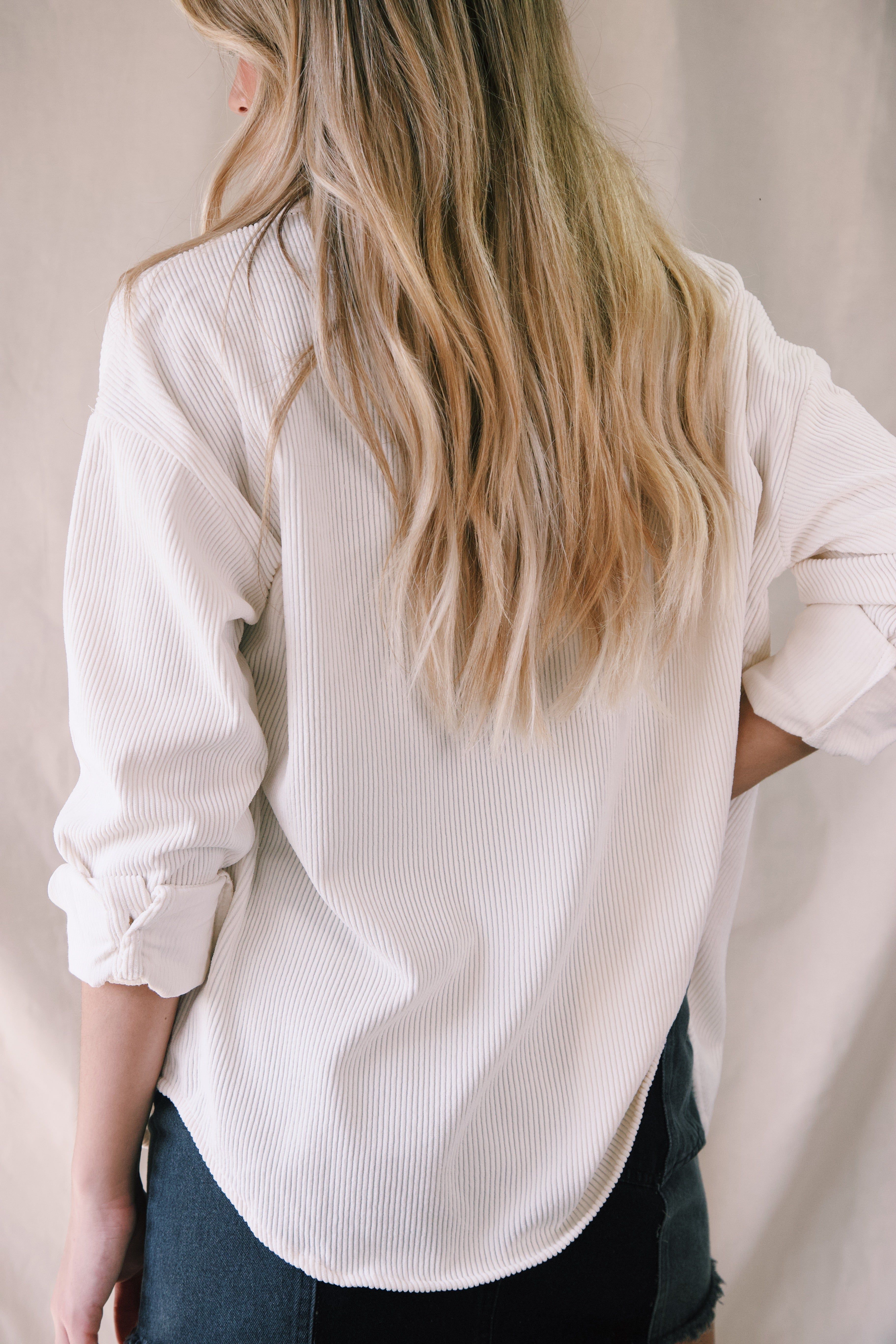 Cooling Off Corduroy Shirt, Off White sold by North & Main Clothing Company product image thumbnail 17