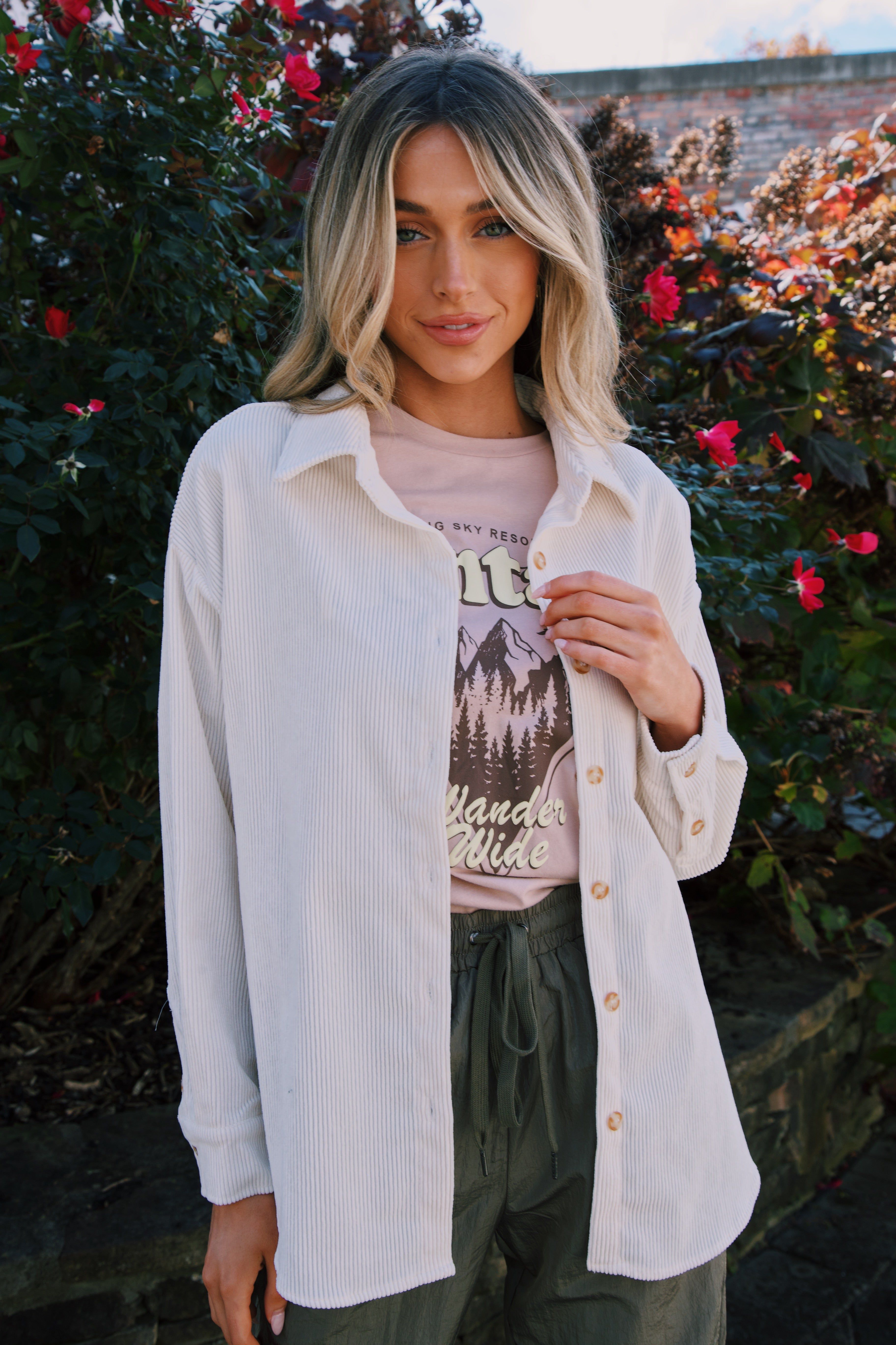 Cooling Off Corduroy Shirt, Off White sold by North & Main Clothing Company product image thumbnail 7