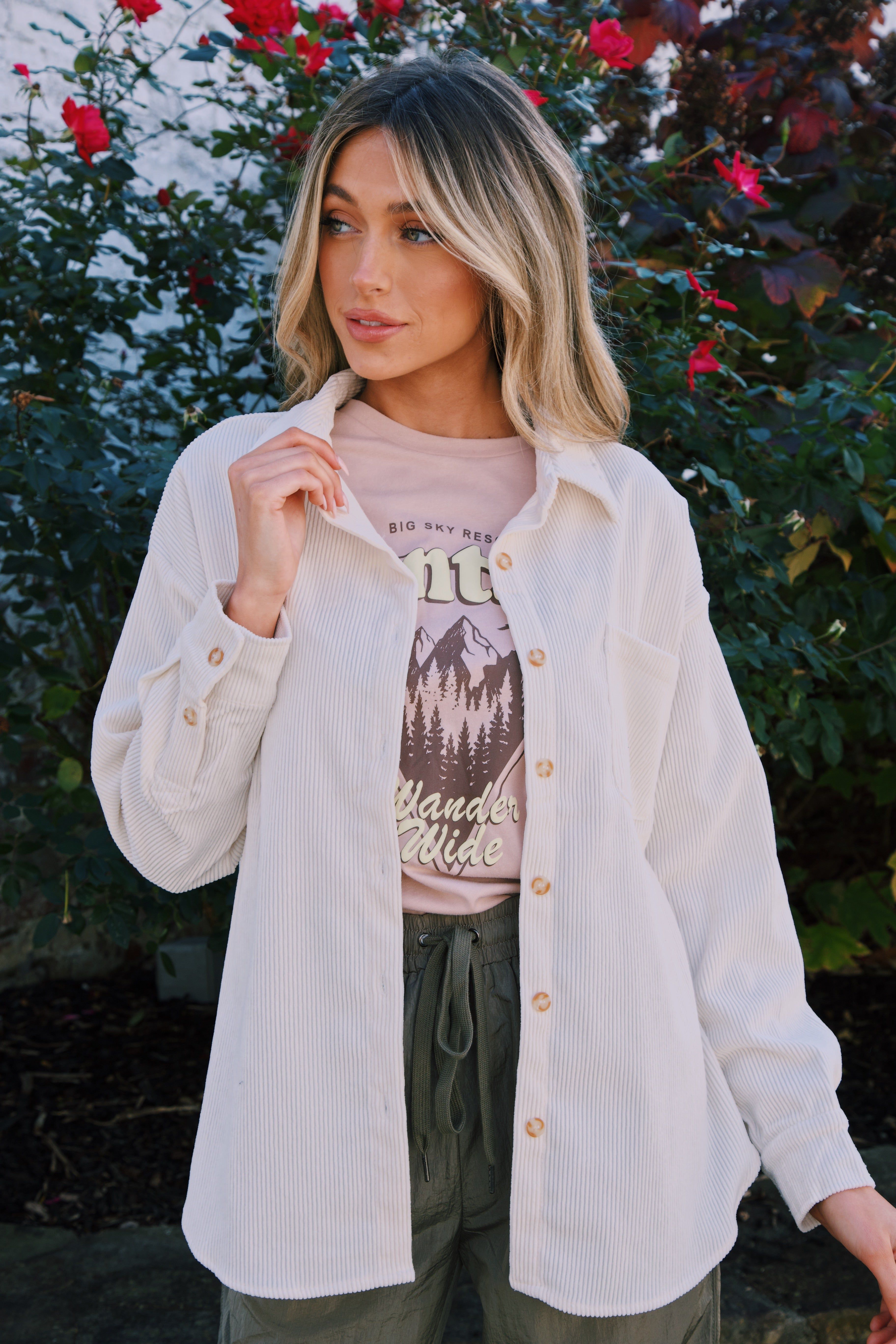 Cooling Off Corduroy Shirt, Off White sold by North & Main Clothing Company product image thumbnail 9