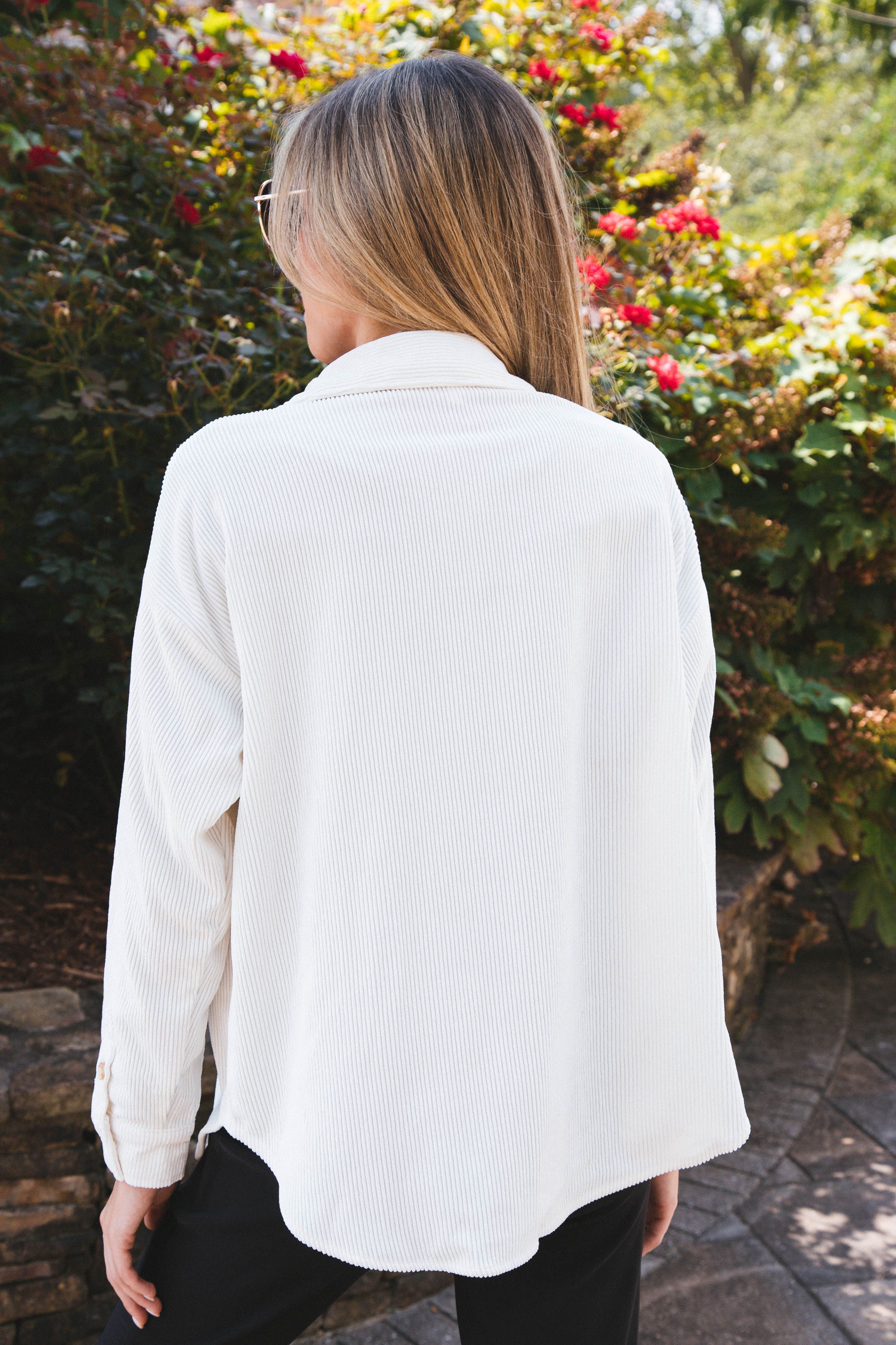 Cooling Off Corduroy Shirt, Off White sold by North & Main Clothing Company product image thumbnail 23