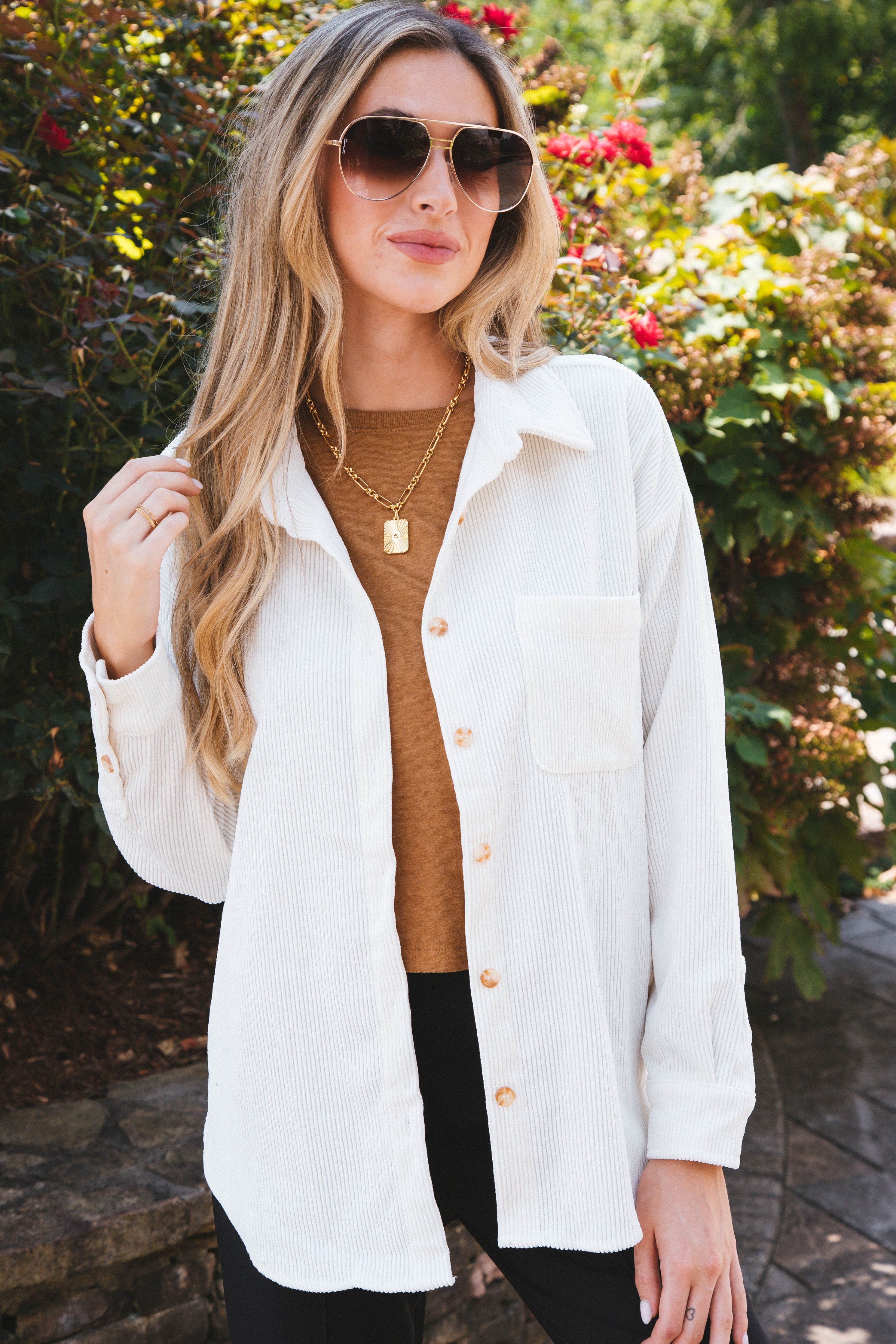 Cooling Off Corduroy Shirt, Off White sold by North & Main Clothing Company product image thumbnail 21