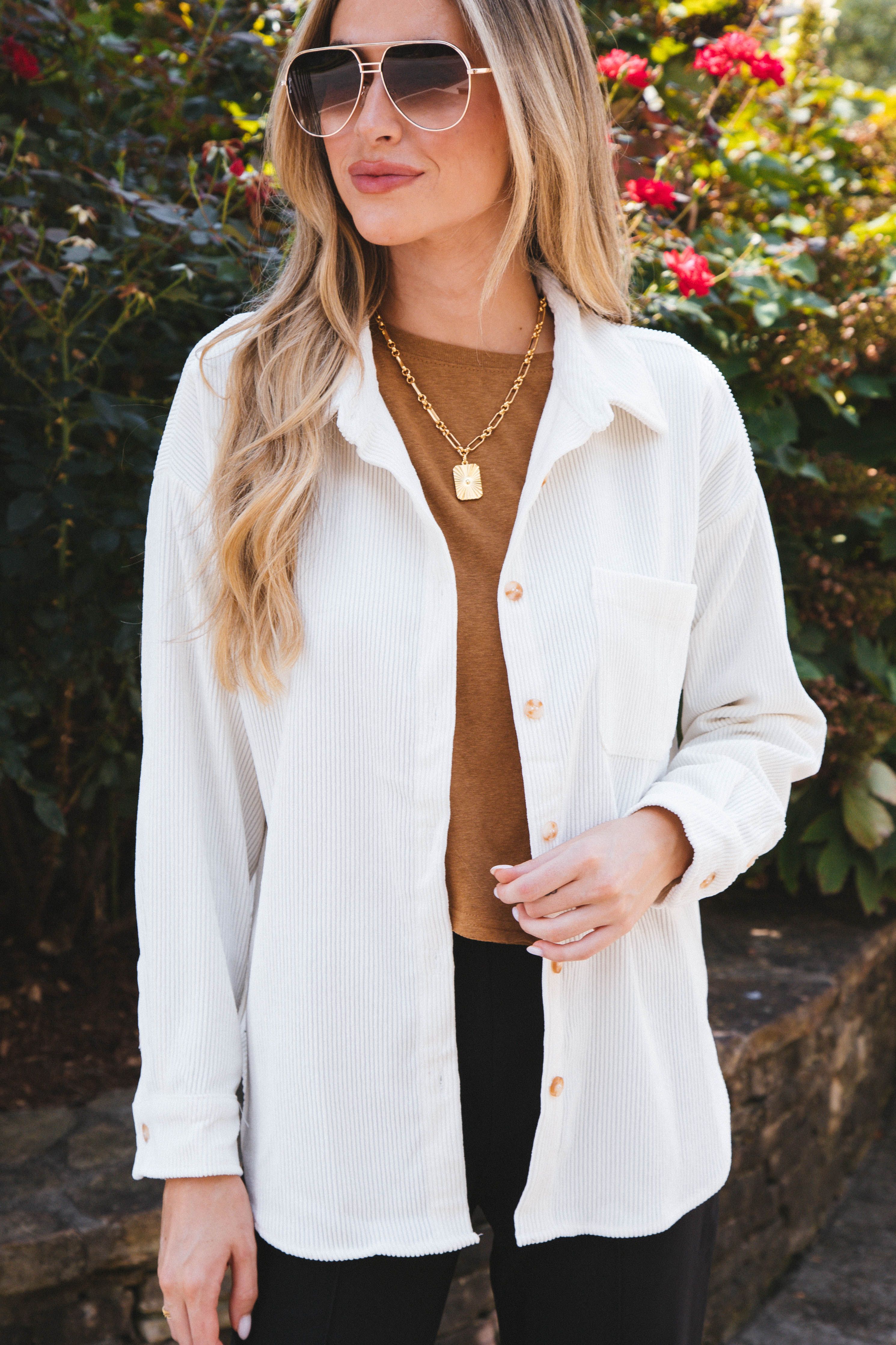 Cooling Off Corduroy Shirt, Off White sold by North & Main Clothing Company product image thumbnail 18