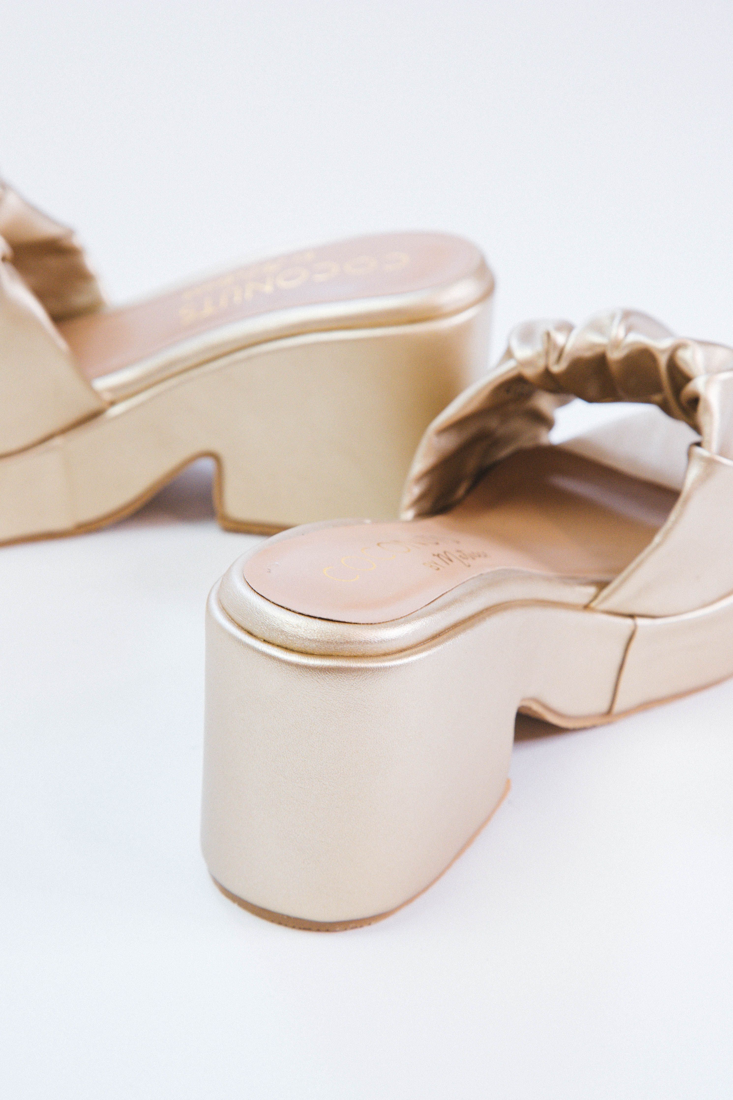 Rue Platform Slide, Gold | Coconuts by Matisse sold by North & Main Clothing Company product image thumbnail 2