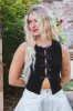 Kyla Satin Bow Detail Top, Black sold by North & Main Clothing Company