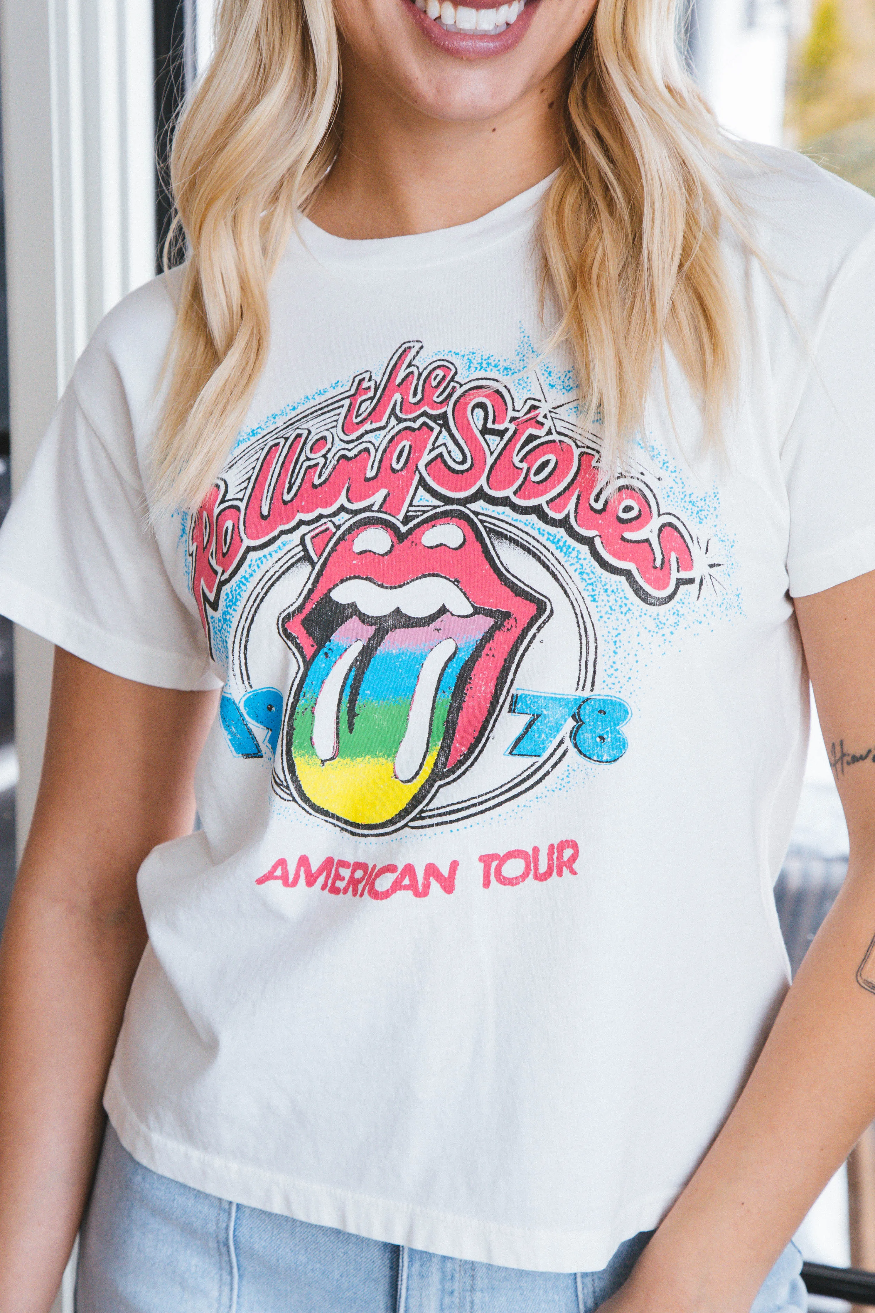 Rolling Stones 1978 Solo Tee, Vintage White | Daydreamer sold by North & Main Clothing Company product image thumbnail 3