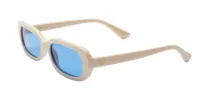 Del Rey Polarized Lens Sunglasses, Cream/Navy | I-SEA sold by North & Main Clothing Company