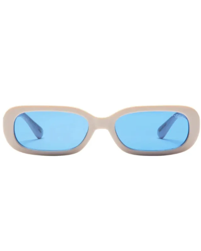 Del Rey Polarized Lens Sunglasses, Cream/Navy | I-SEA sold by North & Main Clothing Company
