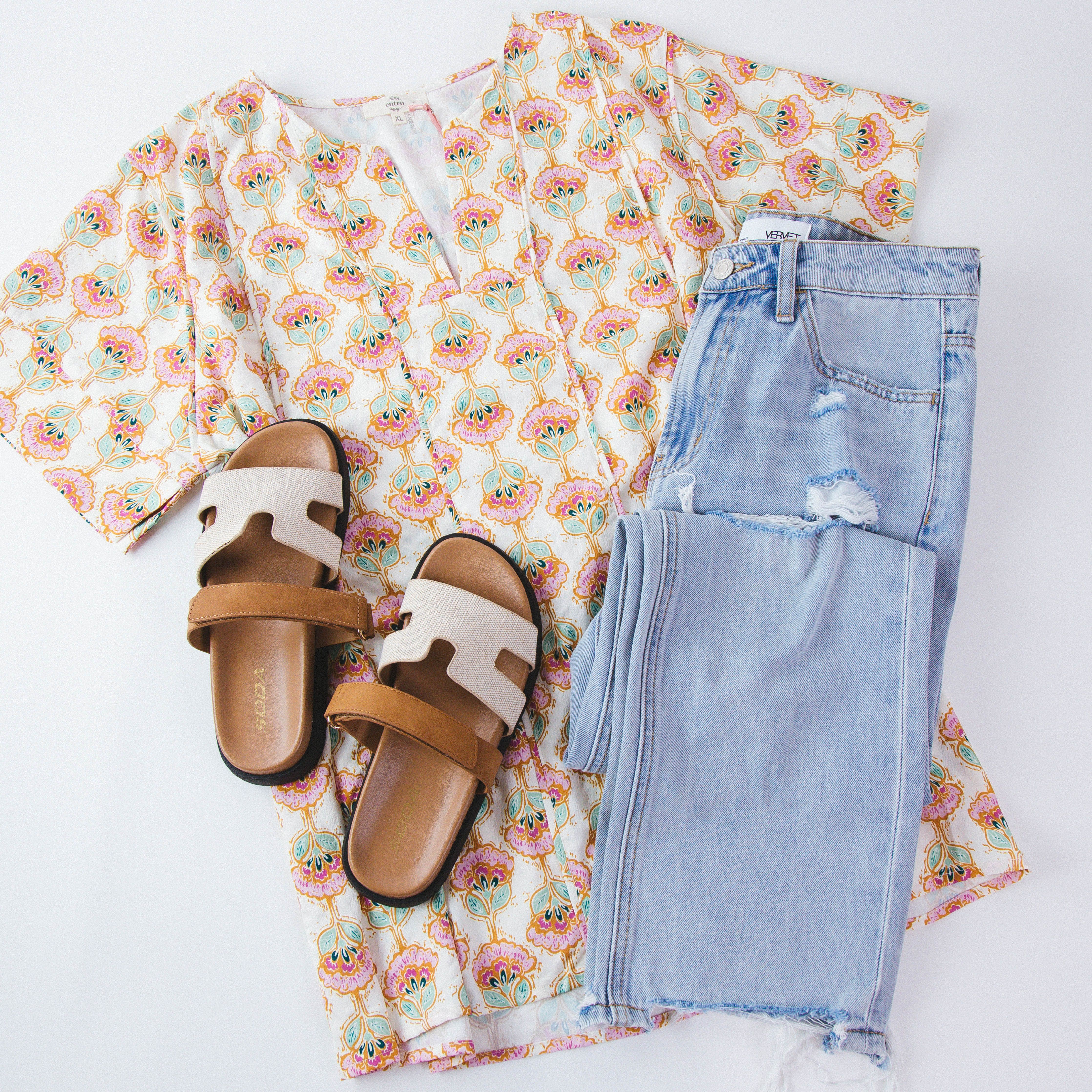 Norah Seam Detail Top, Cream | Plus Size sold by North & Main Clothing Company product image thumbnail 3