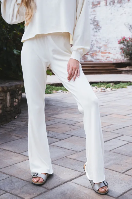 Foster Flare Pants, Cream sold by North & Main Clothing Company