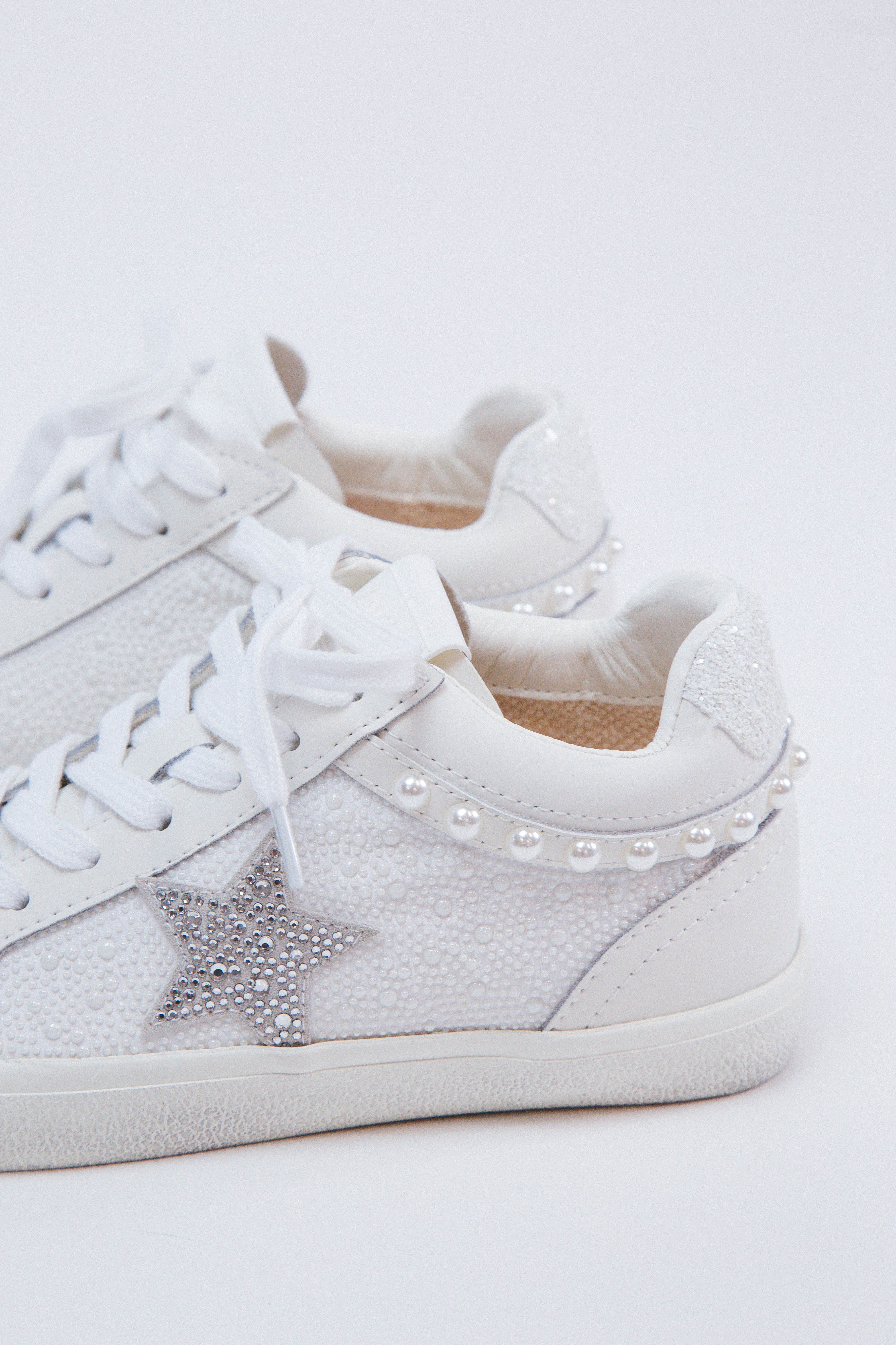 Perscila Beaded Hi-Top Sneaker, White Multi | Vintage Havana sold by North & Main Clothing Company product image thumbnail 3