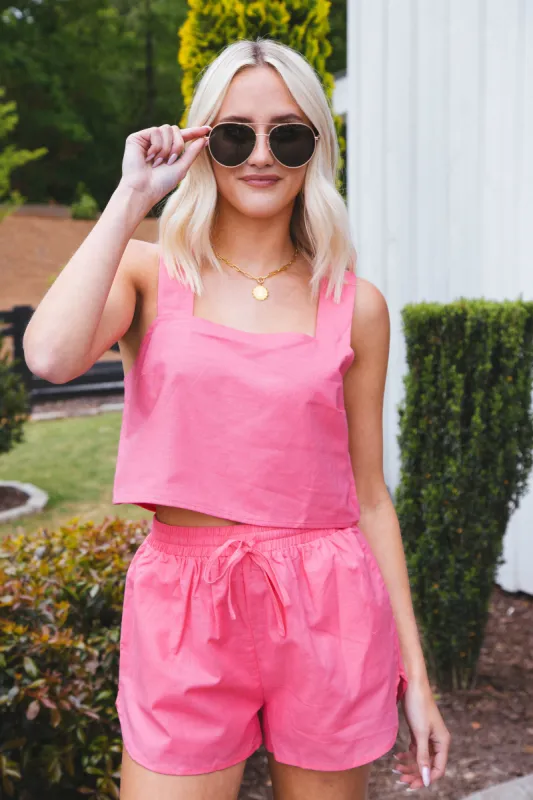 Nova Linen Top, Pink Lemonade | Buddy Love sold by North & Main Clothing Company