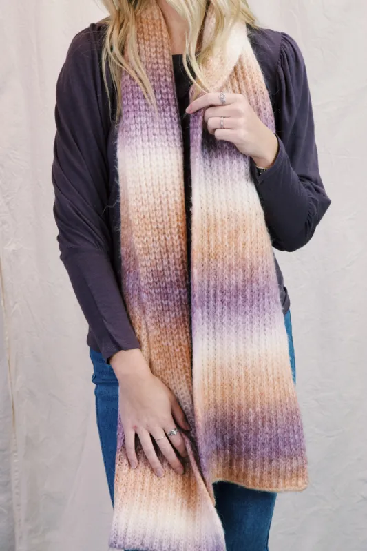 McKenna Multi Color Scarf, Ginger/Purple sold by North & Main Clothing Company
