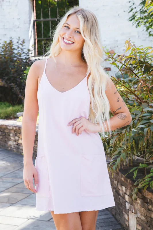 Giselle Sporty Mini Dress, Light Pink sold by North & Main Clothing Company