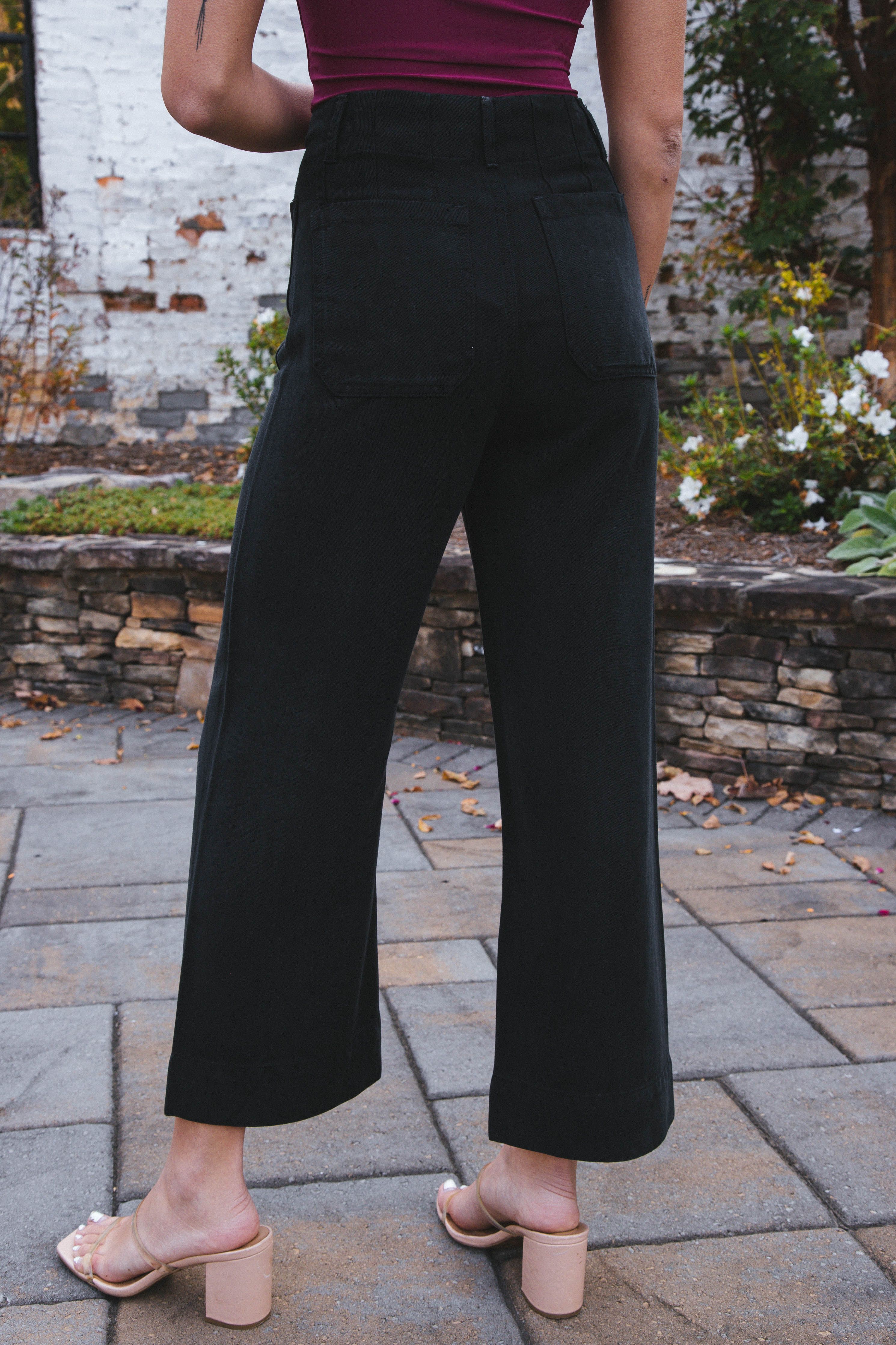 Alyx Twill Tencel Wide Leg Pant, Black | Velvet Heart sold by North & Main Clothing Company product image thumbnail 3