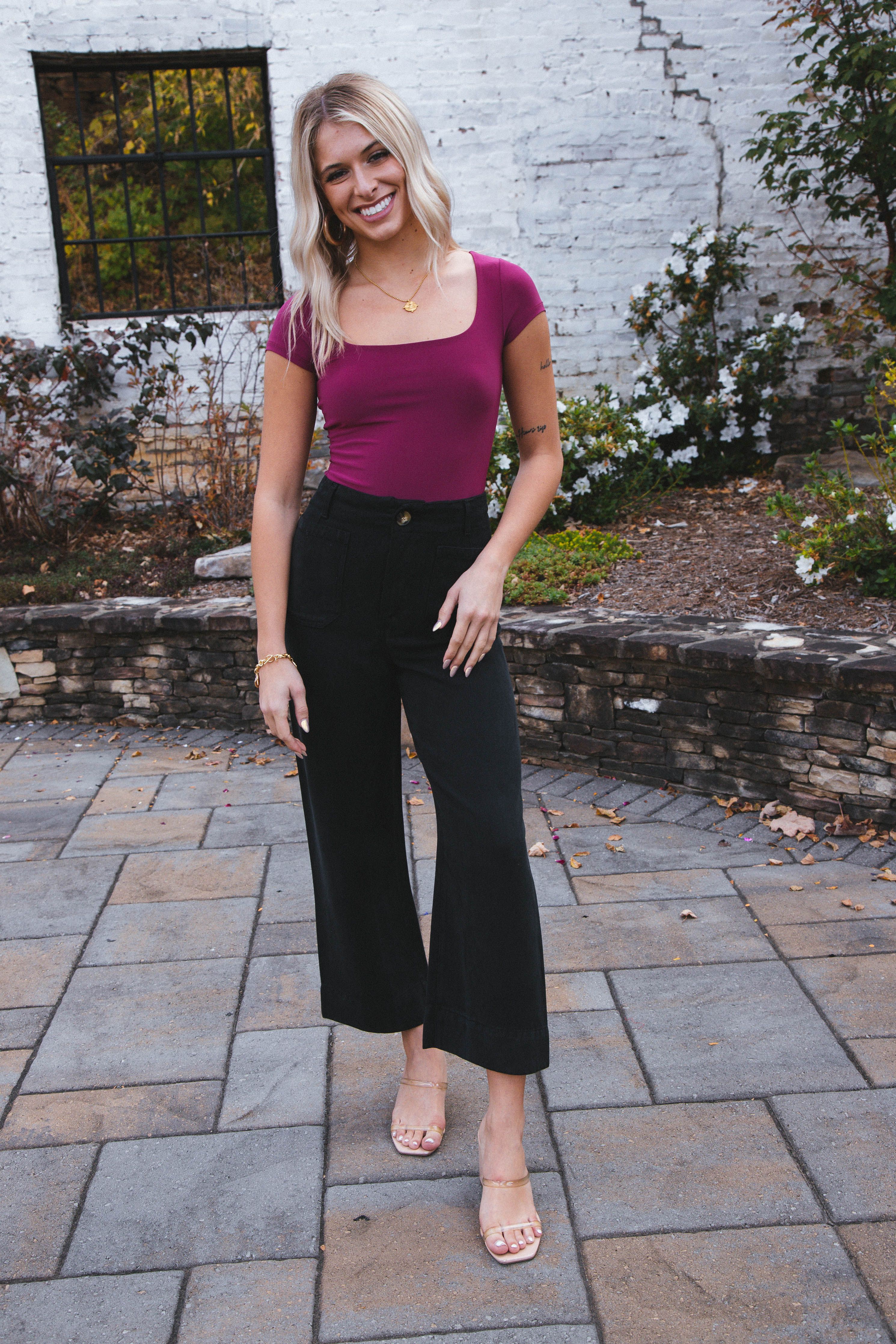Alyx Twill Tencel Wide Leg Pant, Black | Velvet Heart sold by North & Main Clothing Company product image thumbnail 4