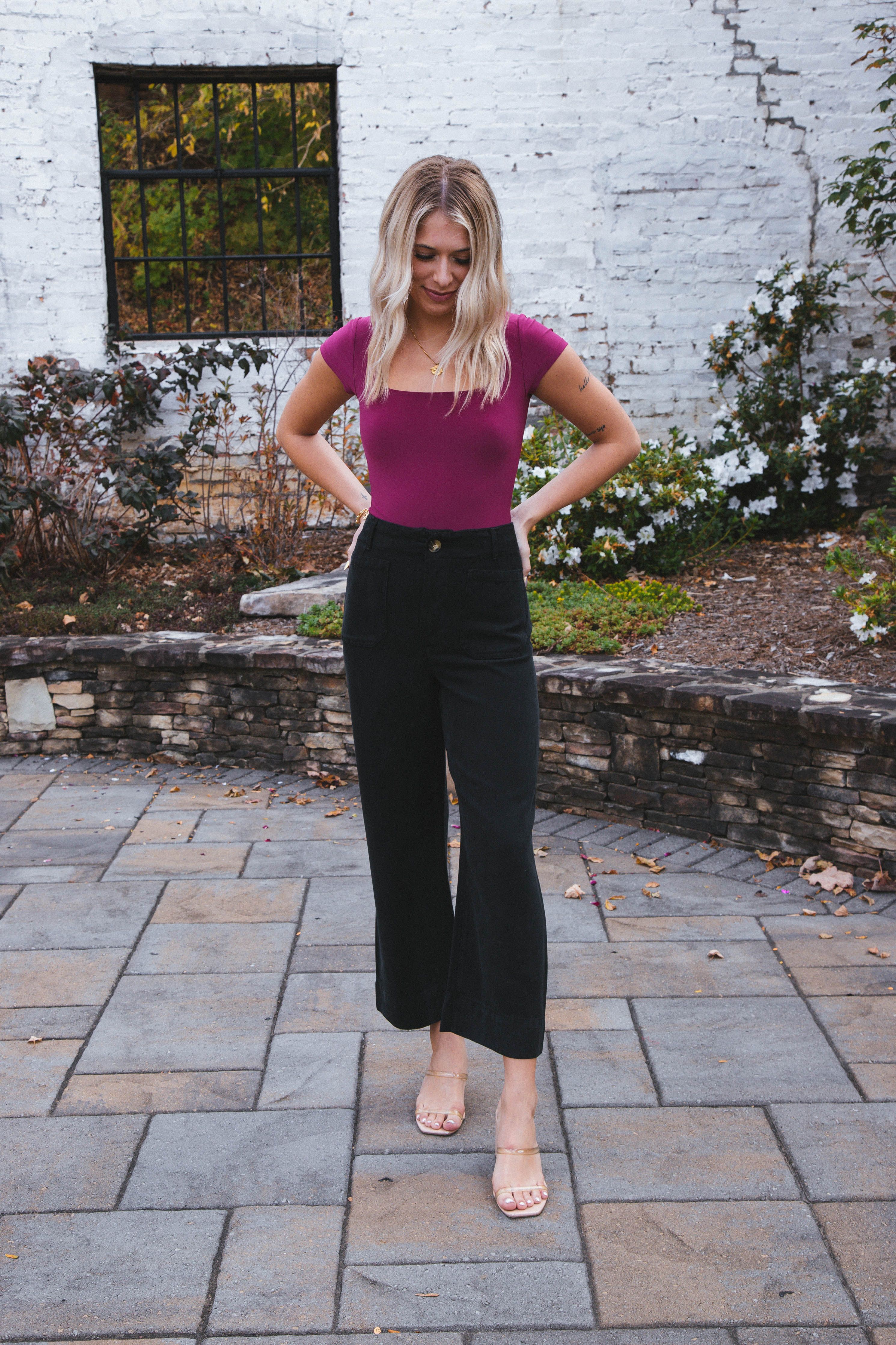 Alyx Twill Tencel Wide Leg Pant, Black | Velvet Heart sold by North & Main Clothing Company product image thumbnail 2