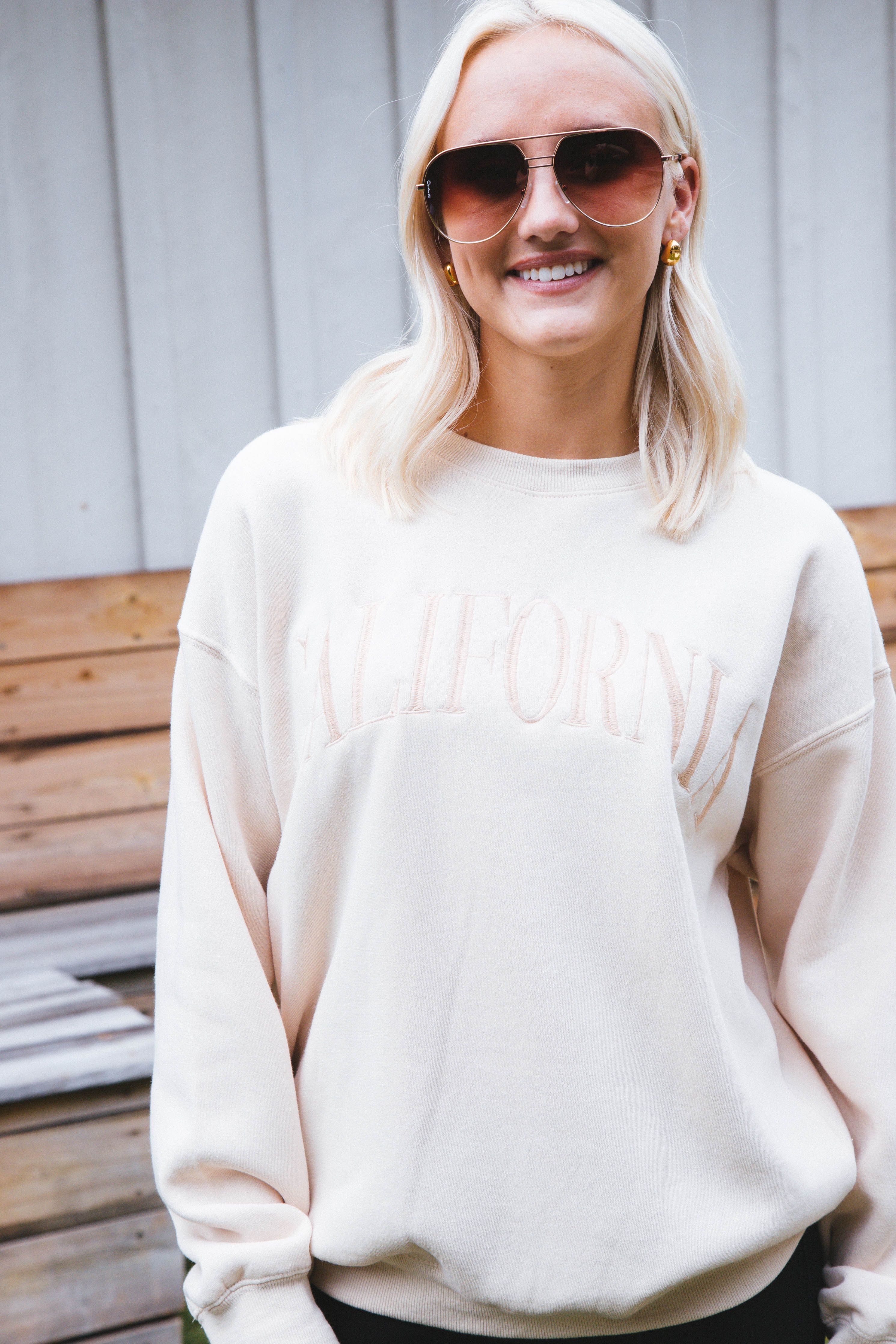 California Dreamin' Sweatshirt, Cream sold by North & Main Clothing Company product image thumbnail 3