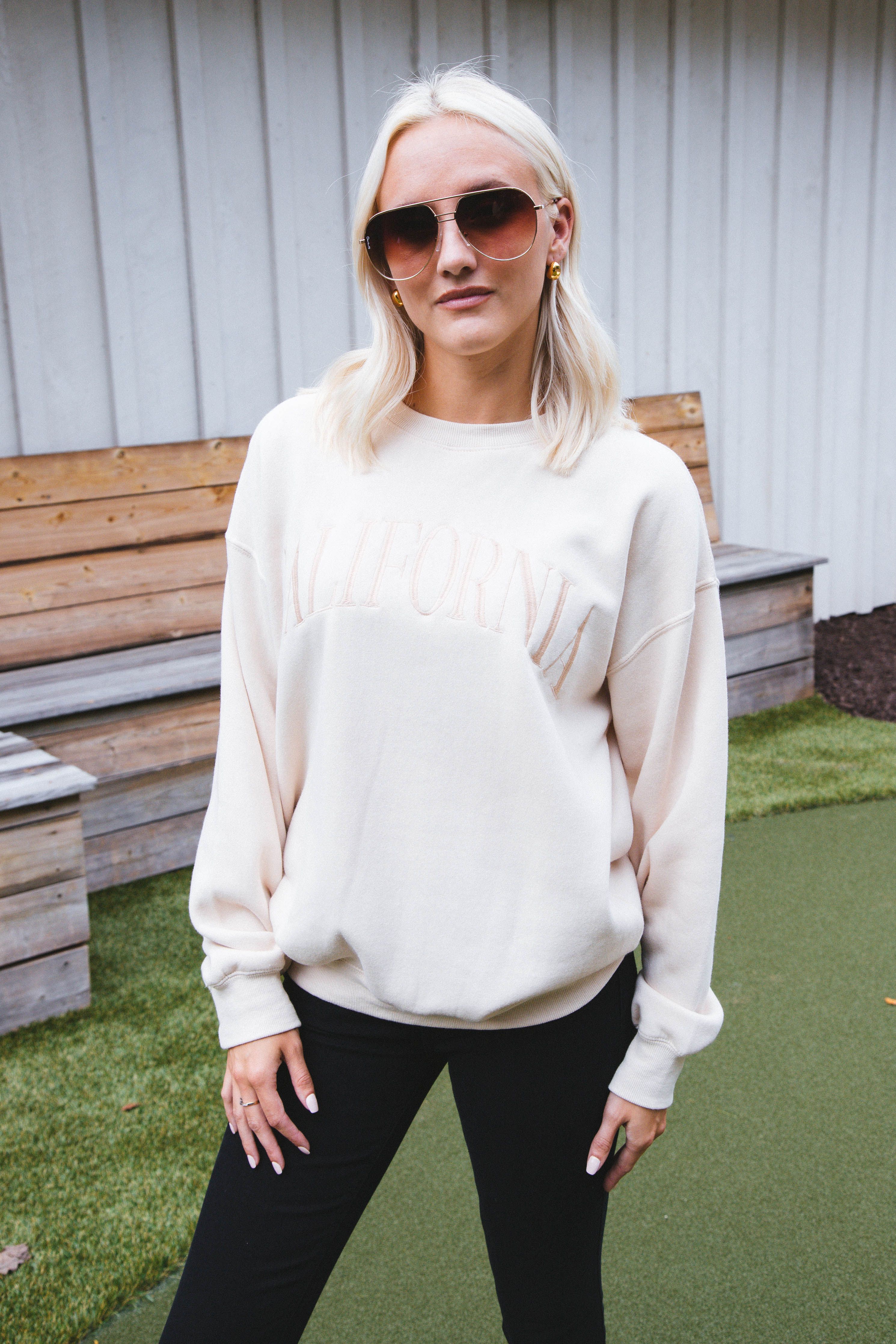 California Dreamin' Sweatshirt, Cream sold by North & Main Clothing Company