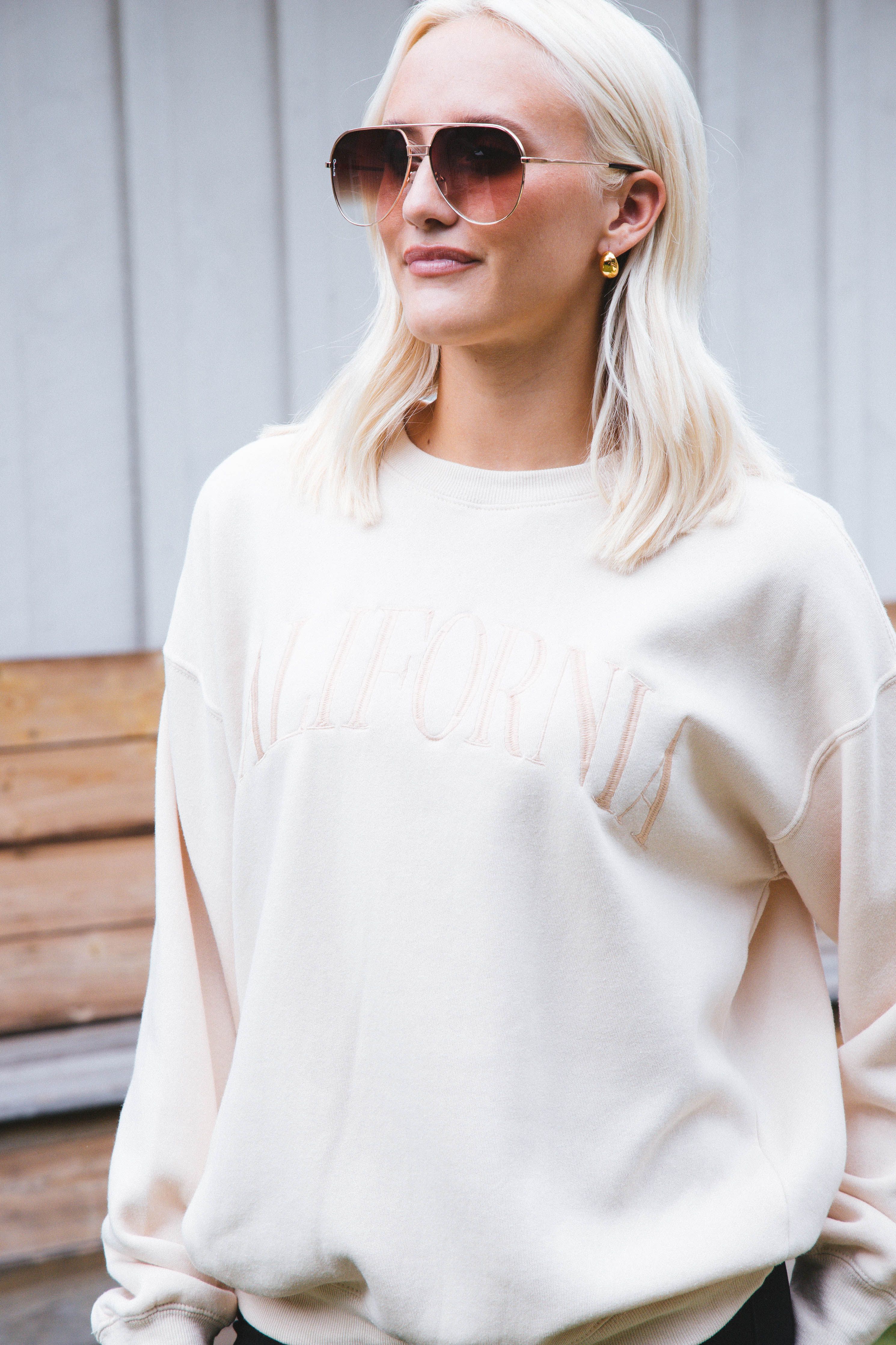 California Dreamin' Sweatshirt, Cream sold by North & Main Clothing Company product image thumbnail 5