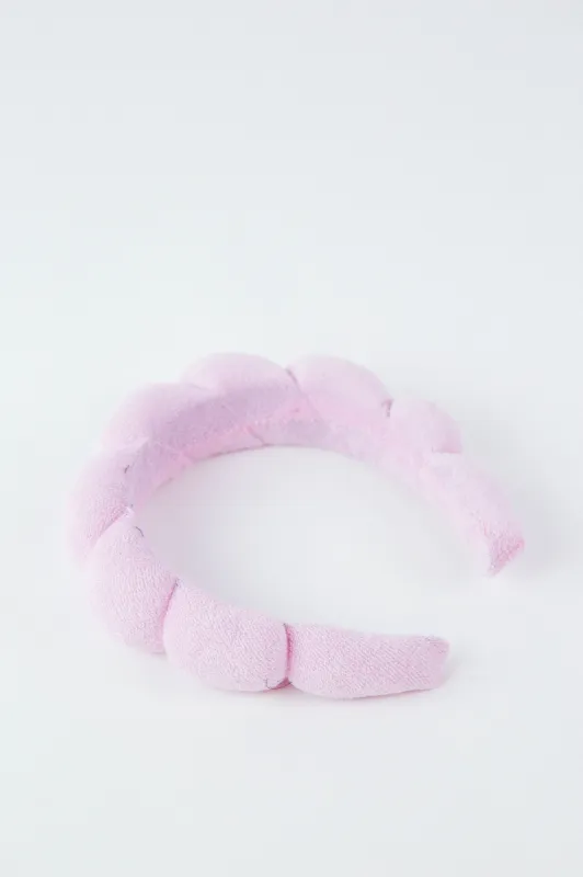 Spa Towel Scalloped Headband, Pink sold by North & Main Clothing Company
