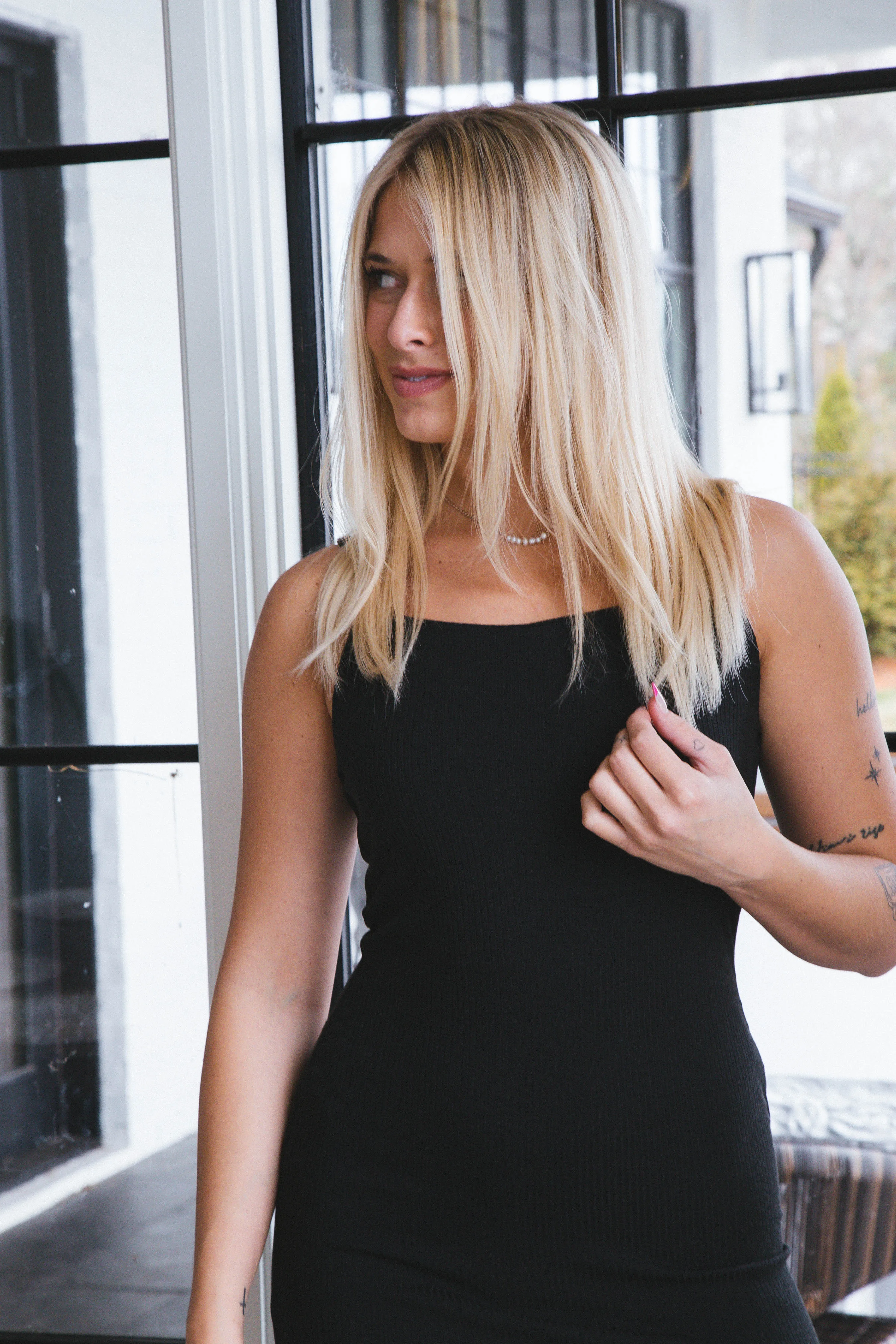 Neriah Spaghetti Strap Midi Dress, Black sold by North & Main Clothing Company product image thumbnail 3