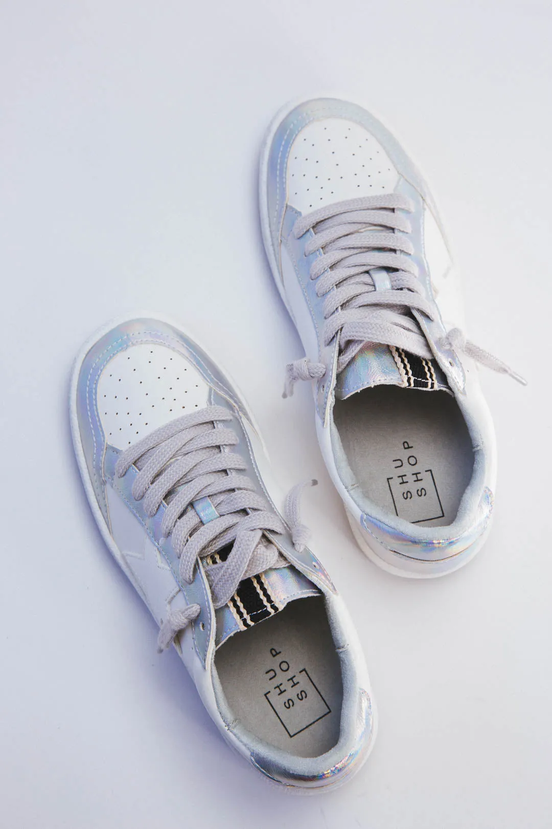Paz Retro Sneaker, Iridescent Silver | SHUSHOP sold by North & Main Clothing Company product image thumbnail 2