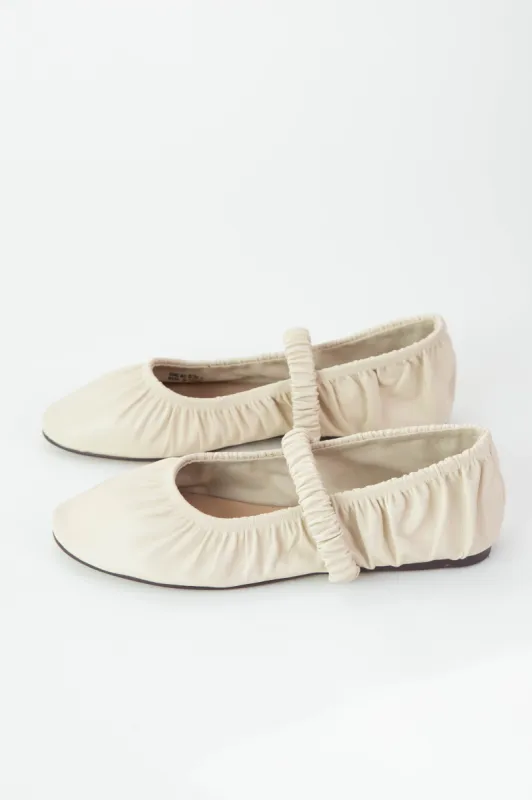 Avery Smooth Mary Jane Ballet Flat, Cream | Chinese Laundry sold by North & Main Clothing Company