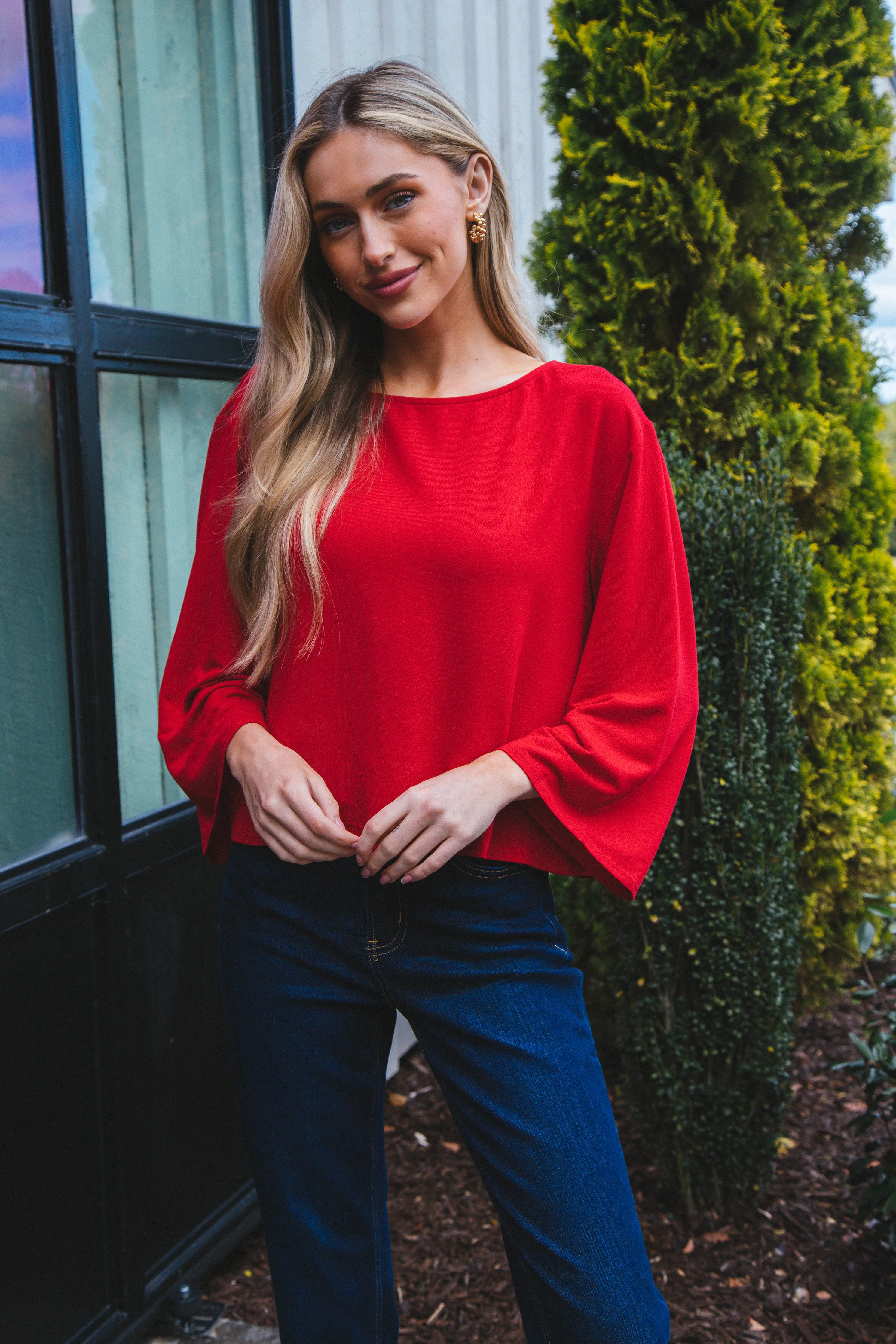 Holly Solid Top, Wine sold by North & Main Clothing Company