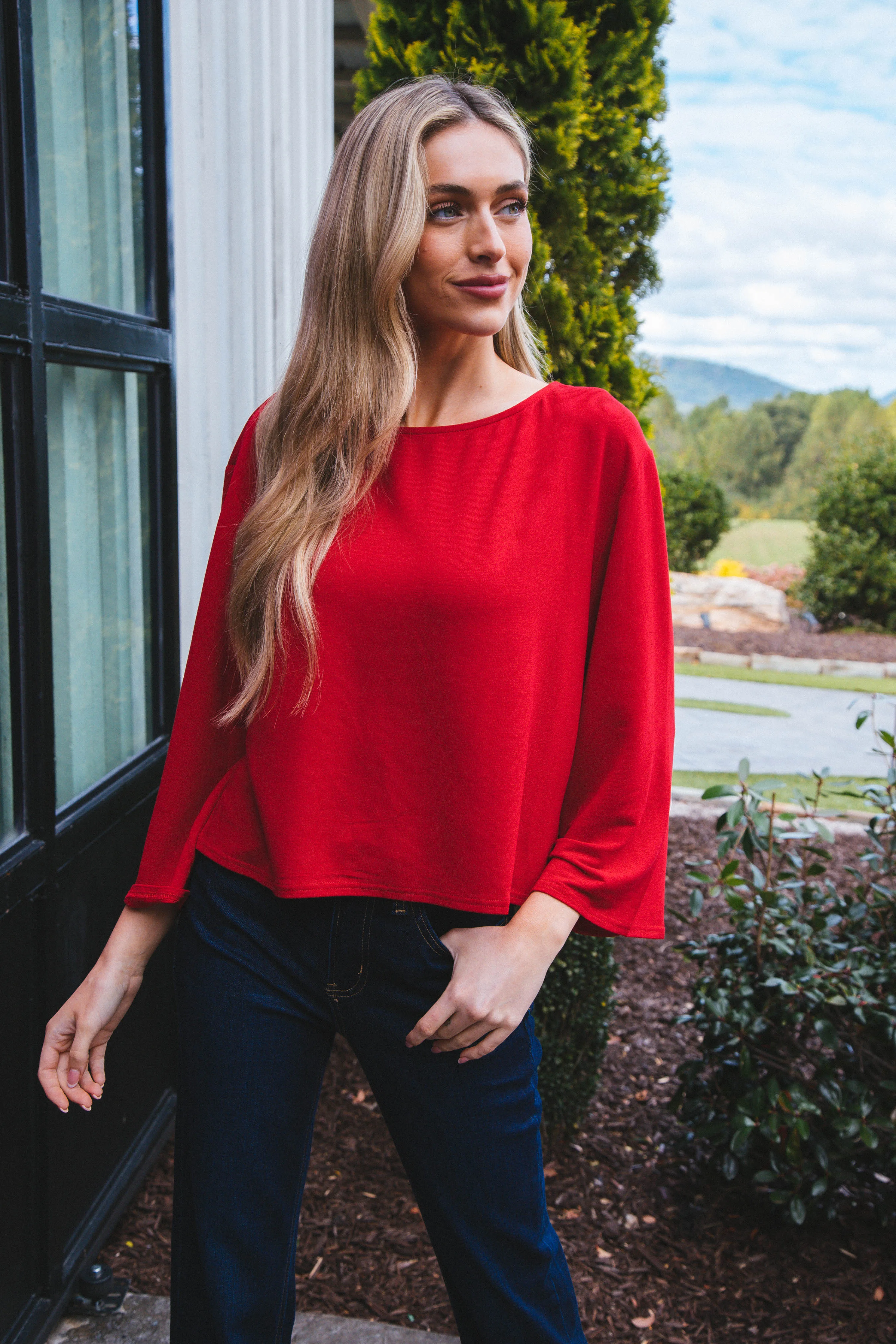 Holly Solid Top, Wine sold by North & Main Clothing Company product image thumbnail 4