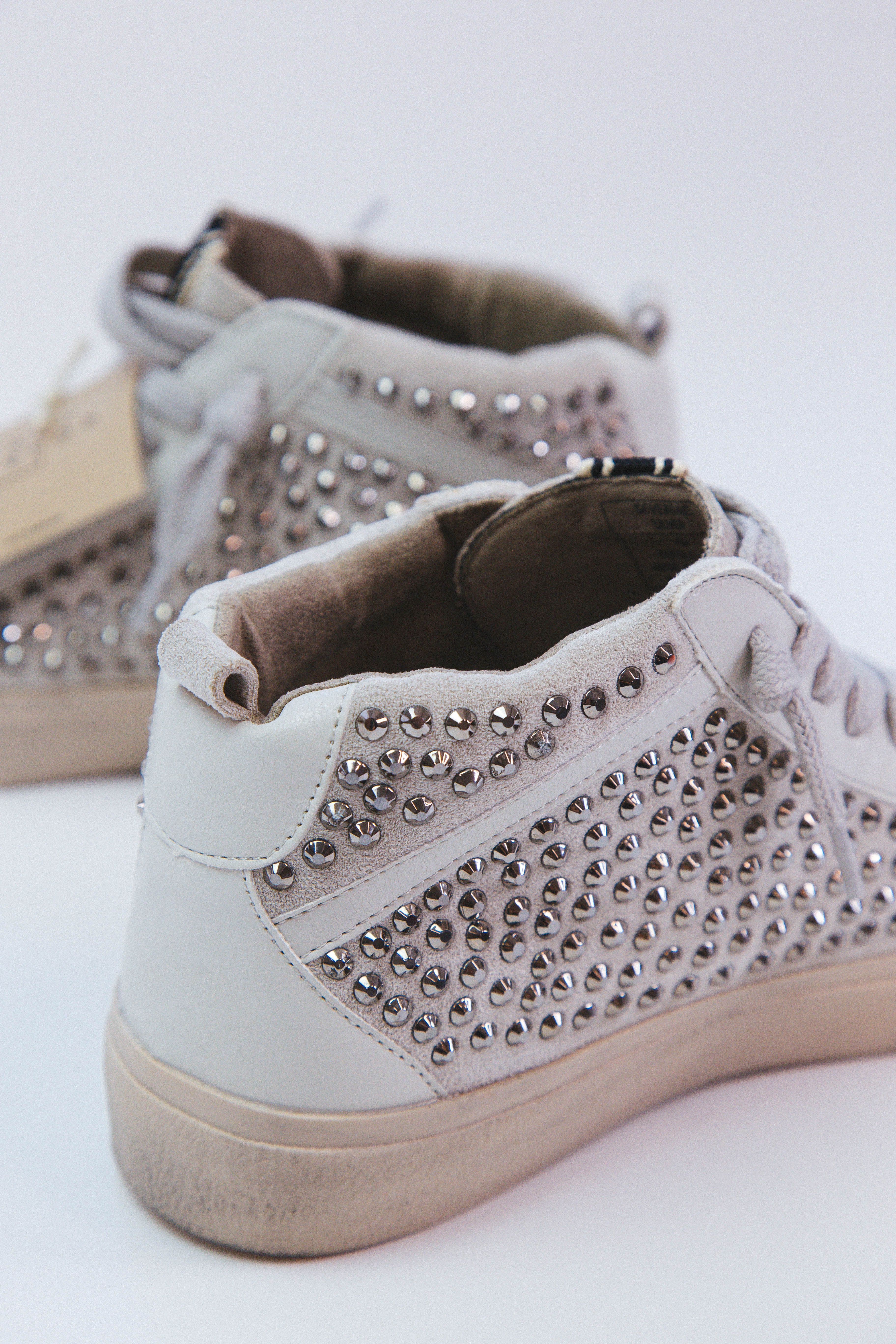 Severine Studded High Top Sneaker, Silver | SHUSHOP sold by North & Main Clothing Company product image thumbnail 2