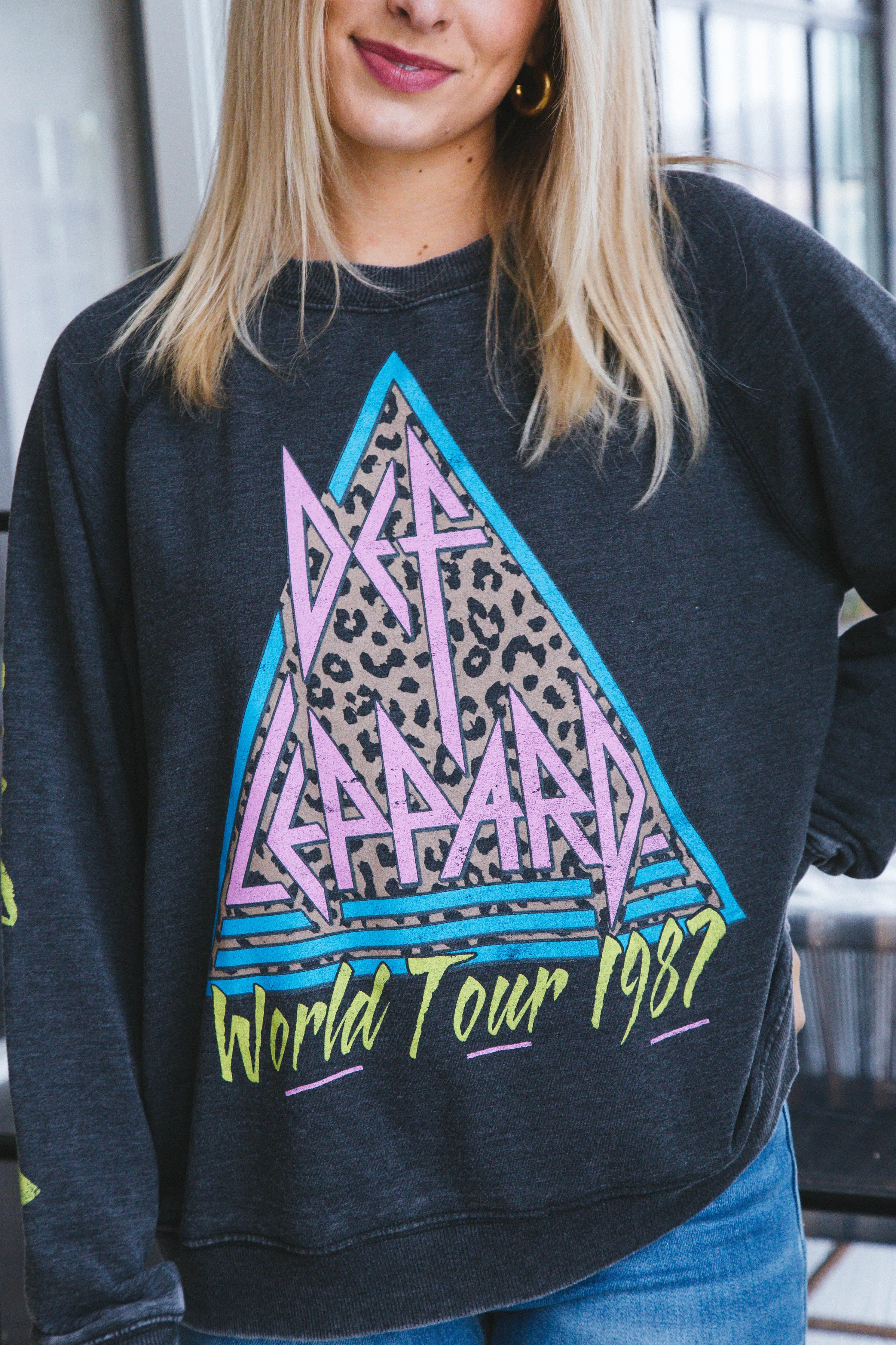 Def Leppard World Tour Sweatshirt, Black | Recycled Karma sold by North & Main Clothing Company product image thumbnail 4