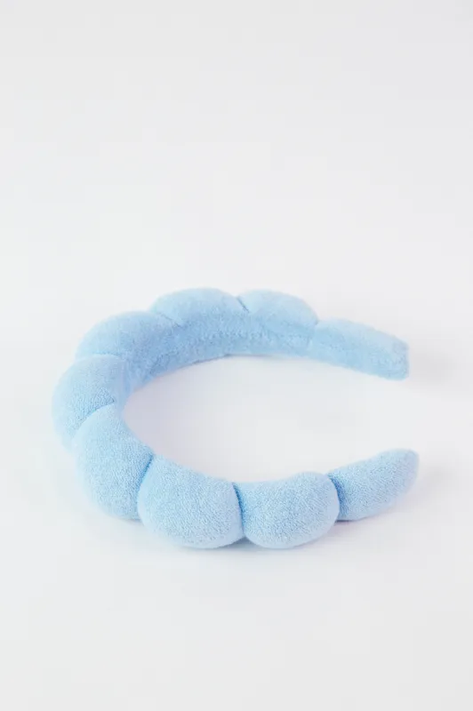 Spa Towel Scalloped Headband, Blue sold by North & Main Clothing Company