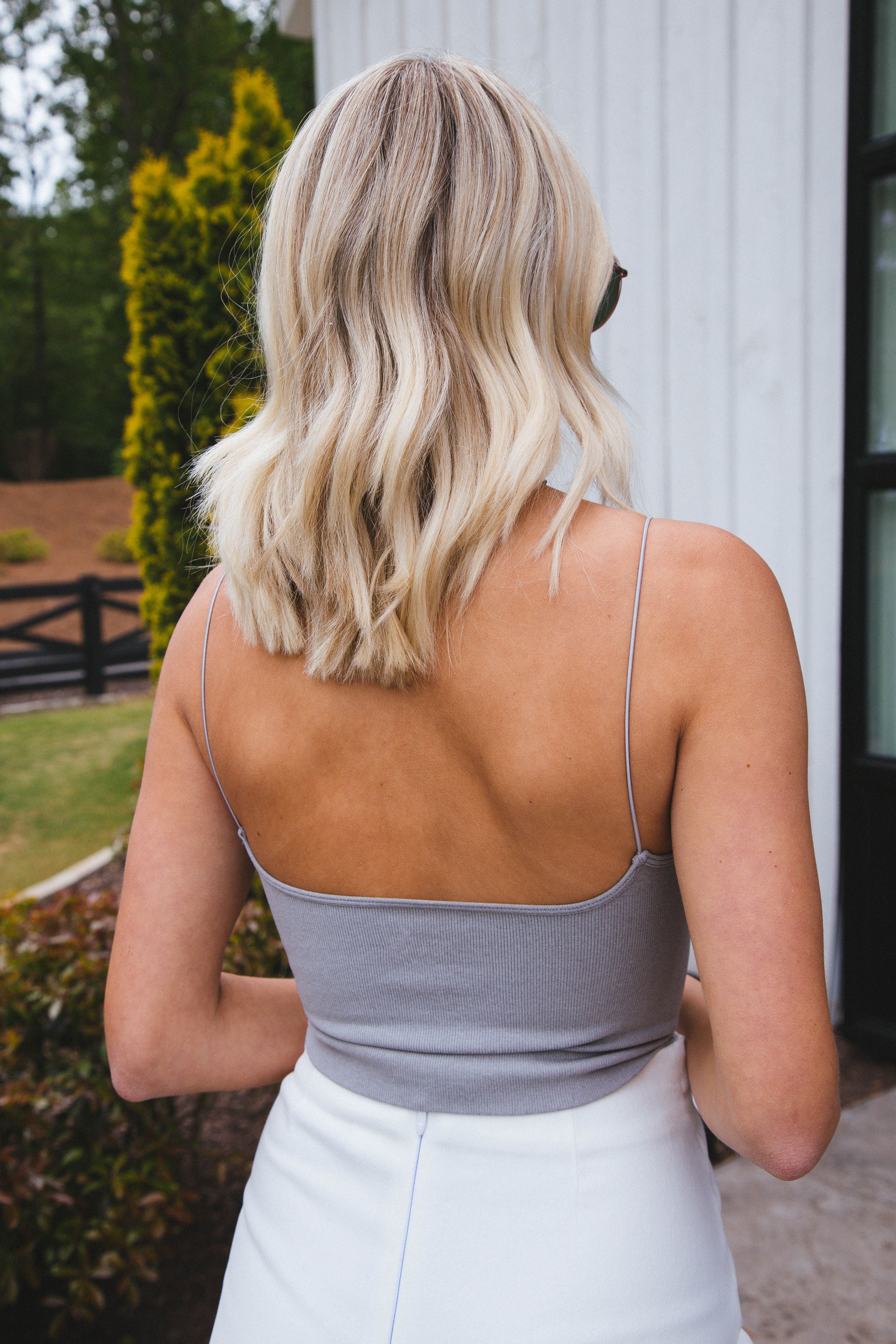 Ribbed V-Neck Brami, Heather Grey | Free People sold by North & Main Clothing Company product image thumbnail 4