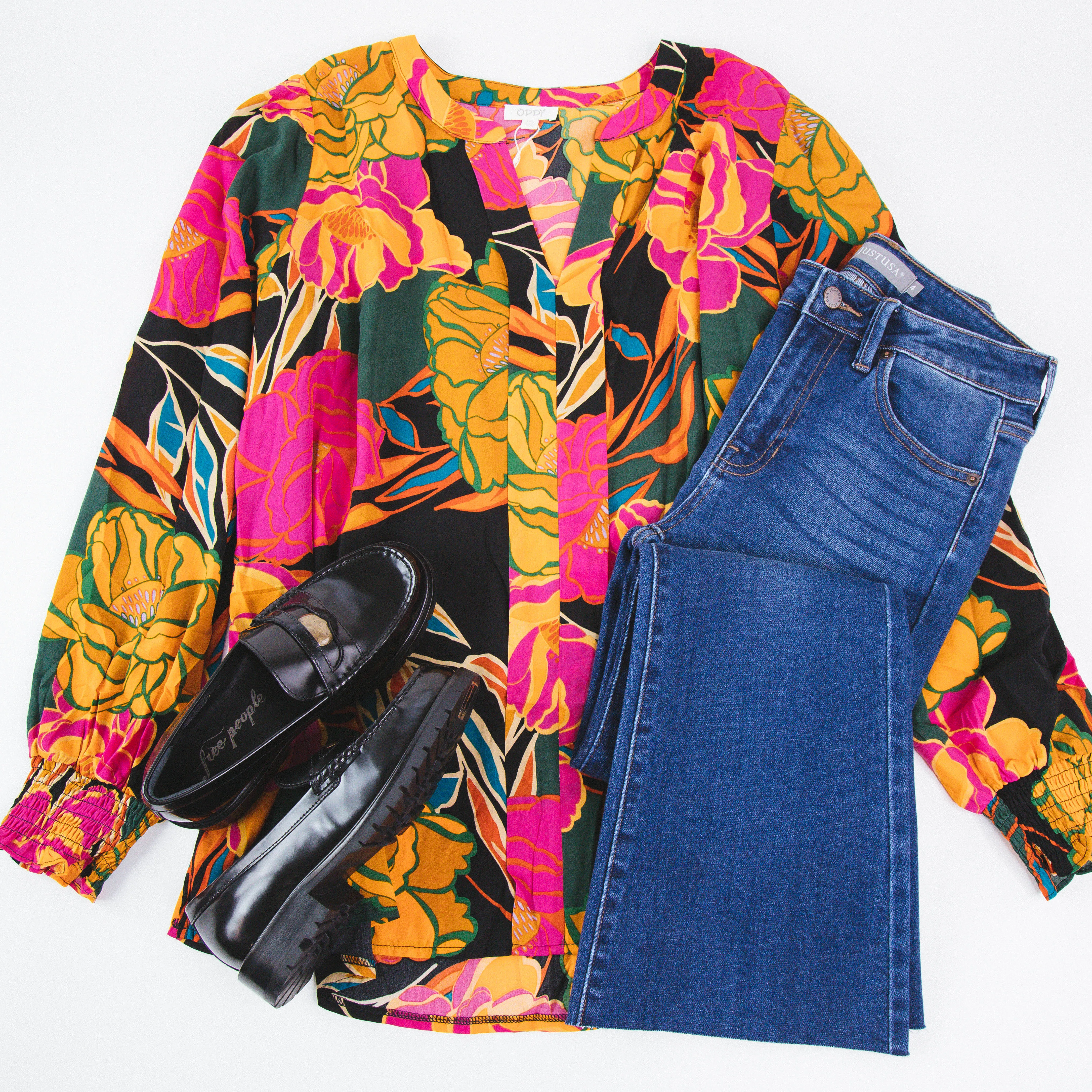 Idalia Floral Blouse, Black Combo | Plus Size sold by North & Main Clothing Company product image thumbnail 2