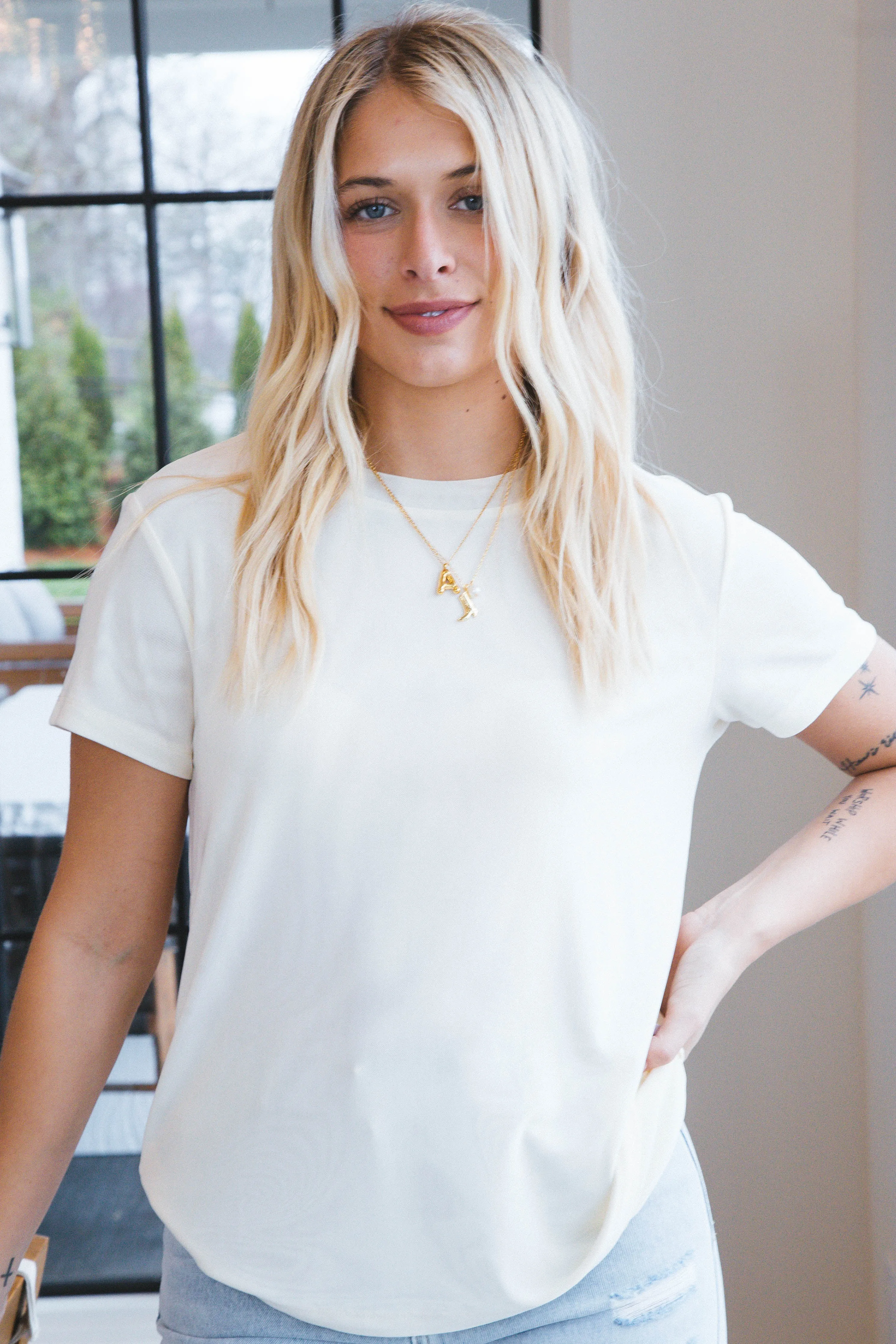 Perfect Mesh Tee, Birch | Sanctuary sold by North & Main Clothing Company