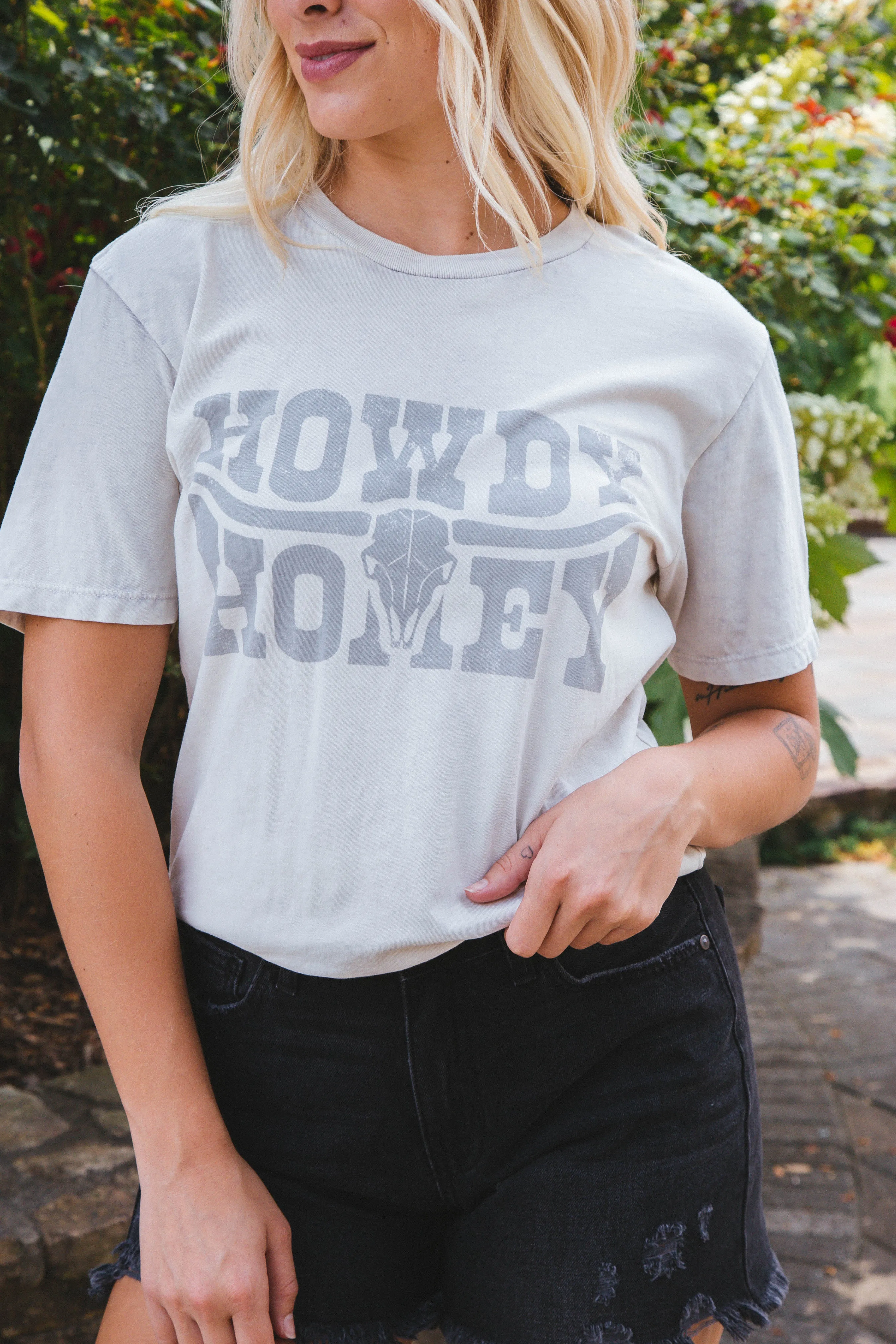 Howdy Honey Graphic Tee, Off White sold by North & Main Clothing Company product image thumbnail 5