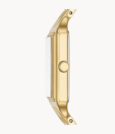 Raquel Three-Hand Date Gold Tone Watch, Gold | Fossil sold by North & Main Clothing Company product image thumbnail 3
