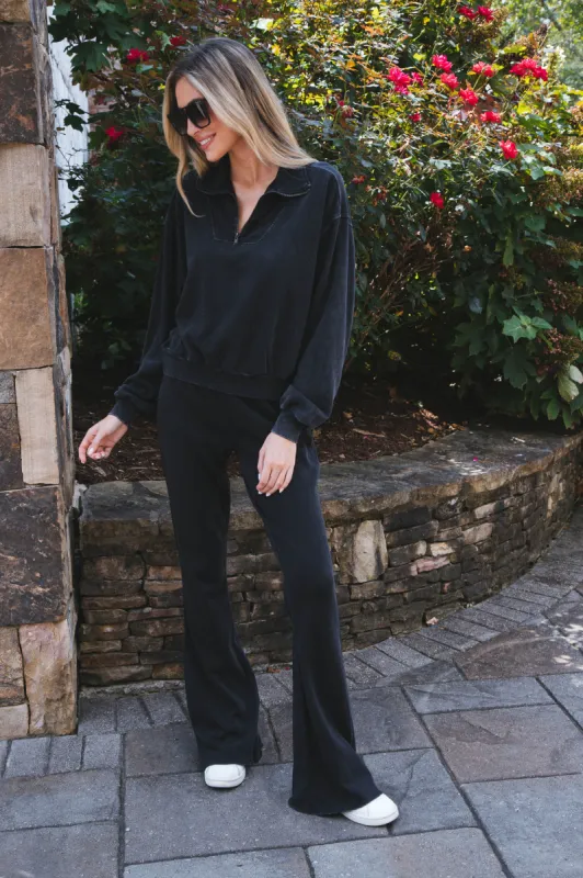 Foster Flare Pants, Black sold by North & Main Clothing Company