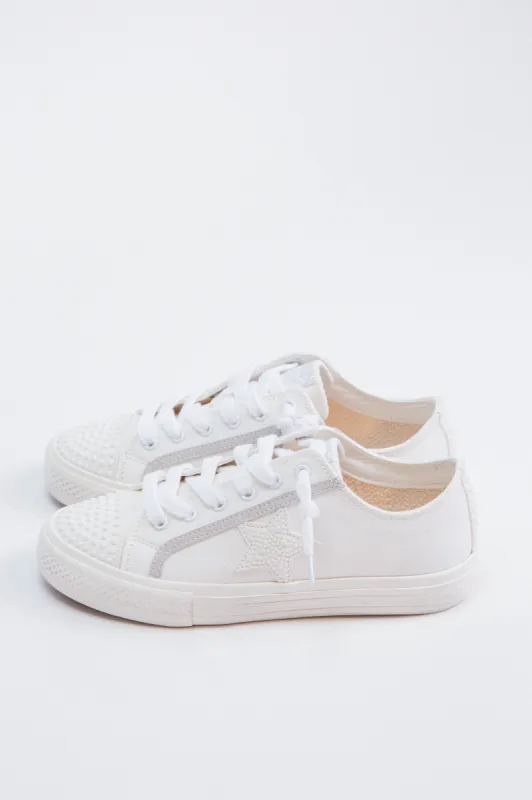 Alive Classic Low Top Star Sneaker, White Pearls | Vintage Havana sold by North & Main Clothing Company